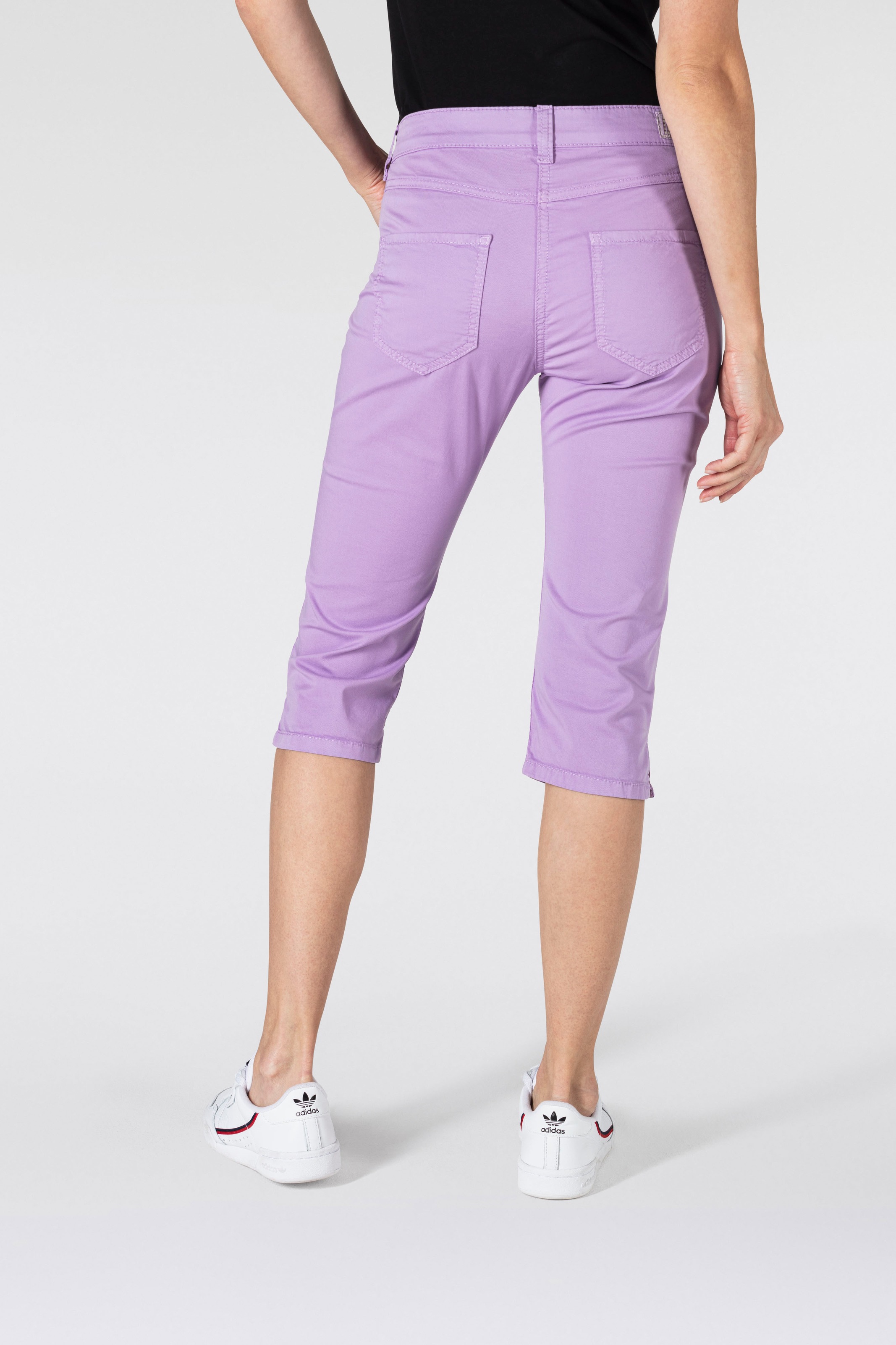 MAC Caprihose »Capri-Summer-Clean«, Kniebedeckend mit kleinem Schlitz am Saum