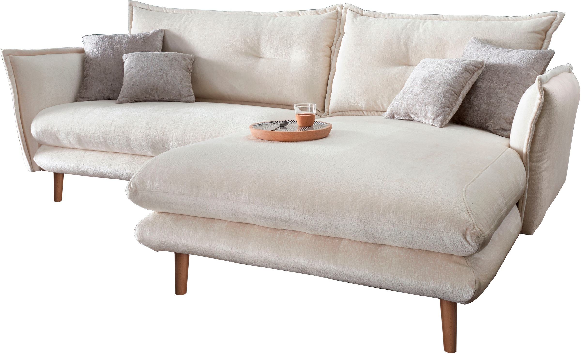 INOSIGN Ecksofa »Lazio modern und bequem, schmale Armlehnen, tolle Detailve günstig online kaufen