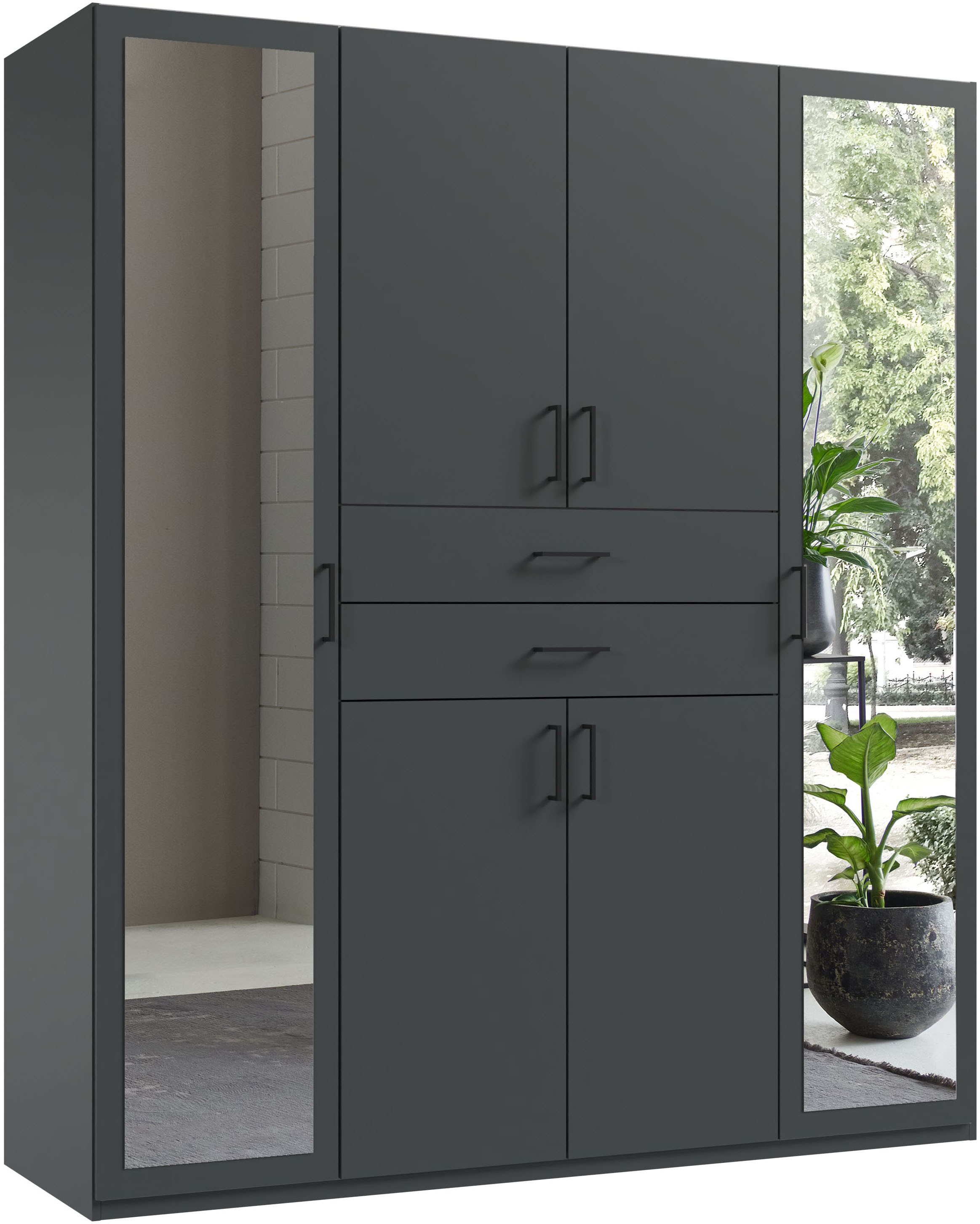 Wimex Kleiderschrank »Diver Drehtürenschrank mit Spiegel, 180, 225 o. 270cm günstig online kaufen