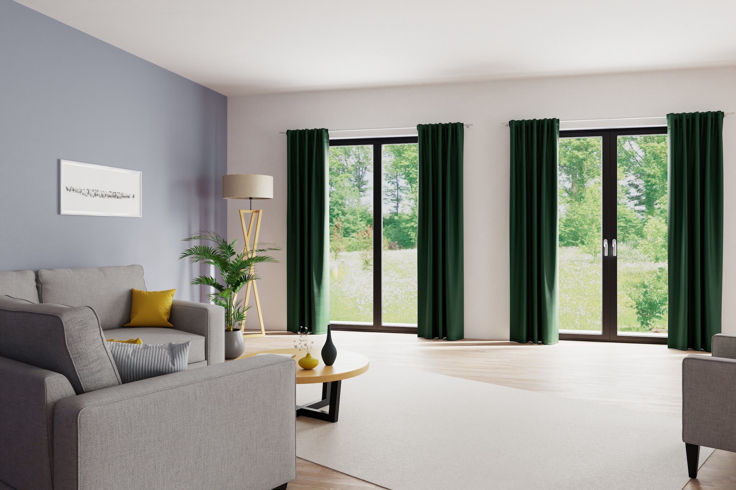 HOMING Vorhang »Galdin«, (1 St.), Verdunklungsvorhang, blickdicht, Thermo, Energiesparend