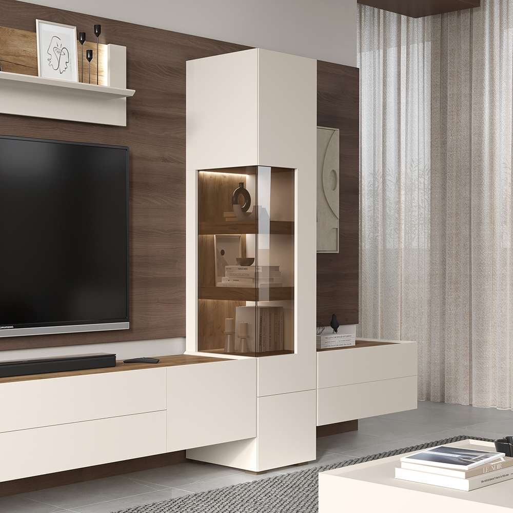Places of Style Highboard »Sky45«, Vitrine, Lackiert mit wasserbasiertem UV-Lack