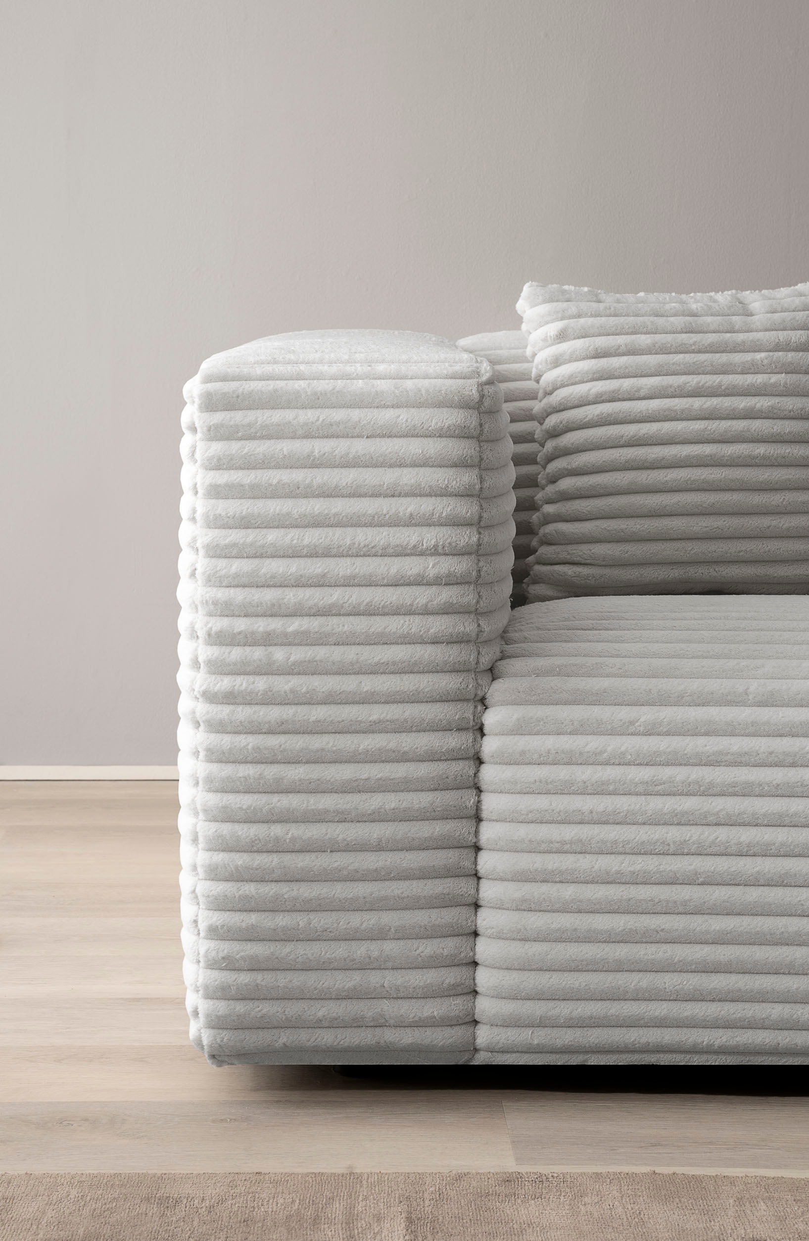 andas Polsterecke »BAKELS, Ecksofa-Set mit Hocker, L-Form mit Schlaffunktion«, Ecksofa-Set (incl. Hocker) im trendigen Megacord
