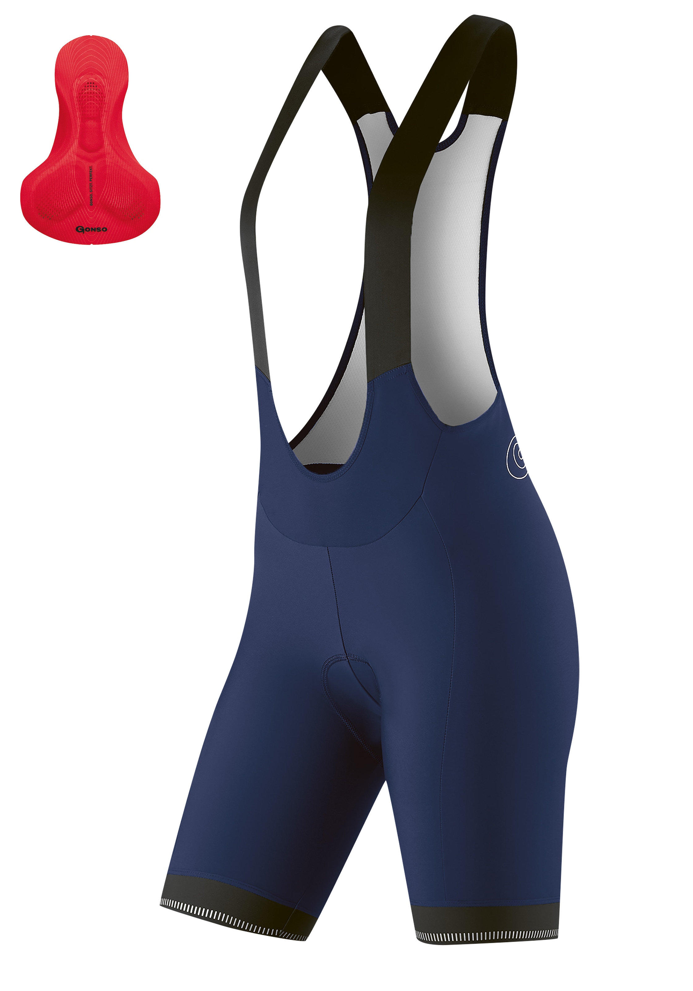Gonso Fahrradhose »Sitivo W BIB 0«, Damen Rennradhose mit innovativem Sitzpolsterkonzept