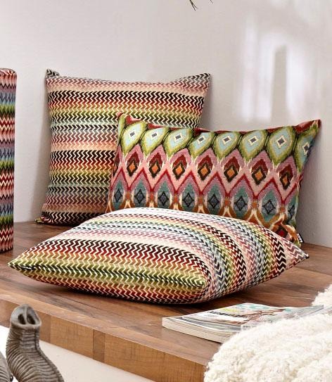 H.O.C.K. Dekokissen »Kerem« mit Zackenmuster, Kissenhülle mit Füllung, 1 Stück