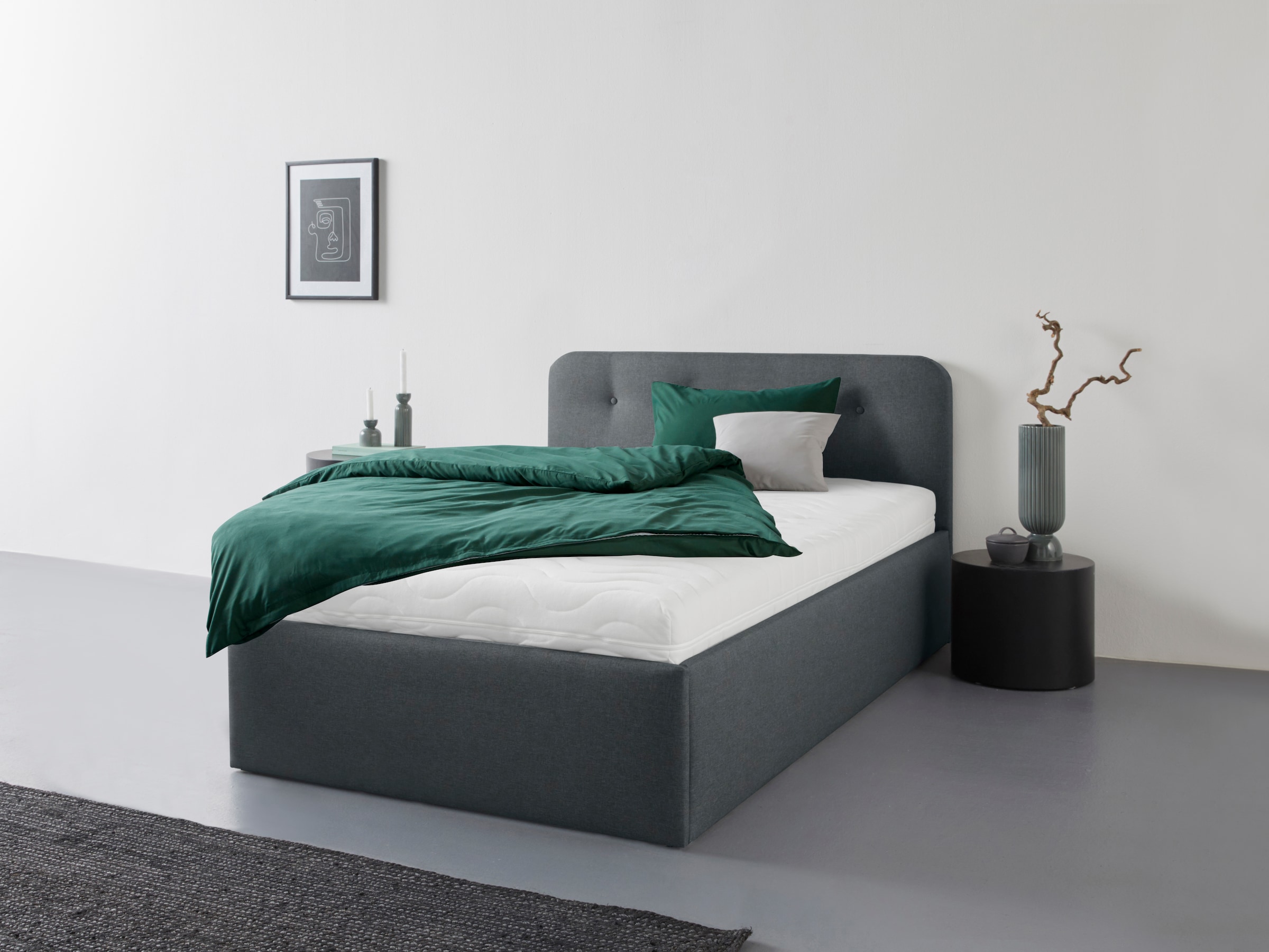 Westfalia Schlafkomfort Polsterbett "Rostock" auch mit Stauraum und Kopftei günstig online kaufen