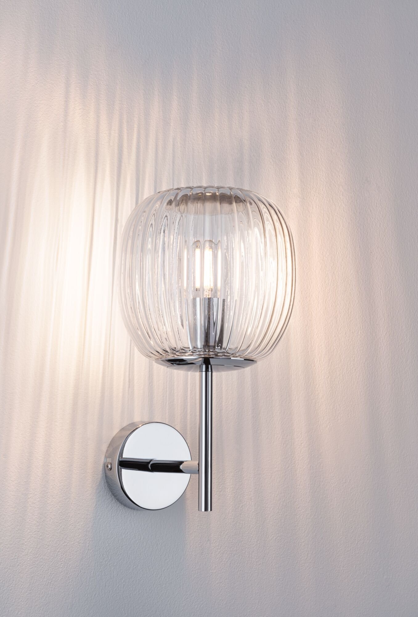 Paulmann Wandleuchte »Ruya IP44 E14 230V max. 20W Glas, Chrom«, 1 flammig, günstig online kaufen