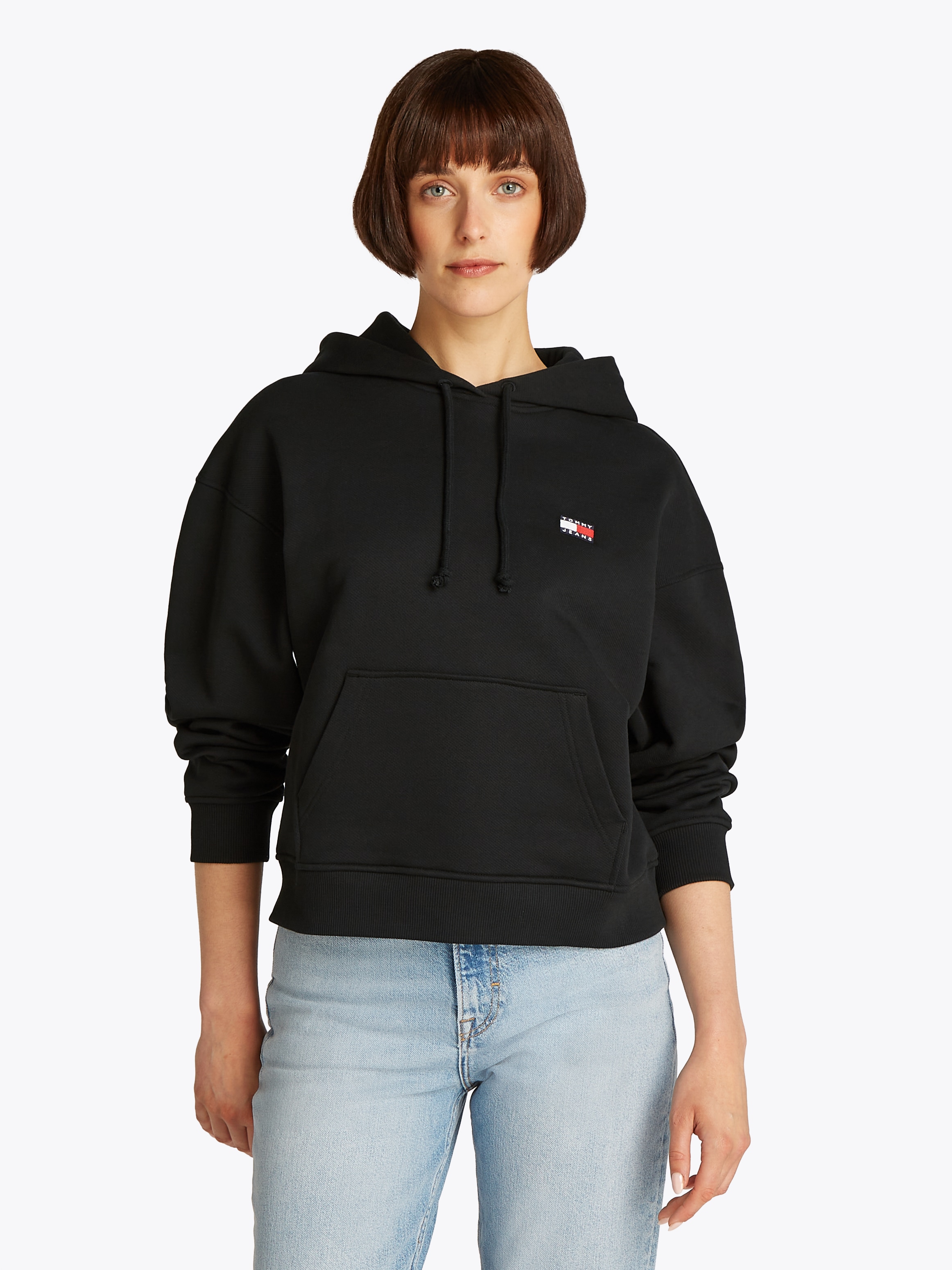 Tommy Jeans Curve Kapuzensweatshirt »TJW BXY BADGE HOODIE EXT«, in Großen Größen, Kapuze, Badge