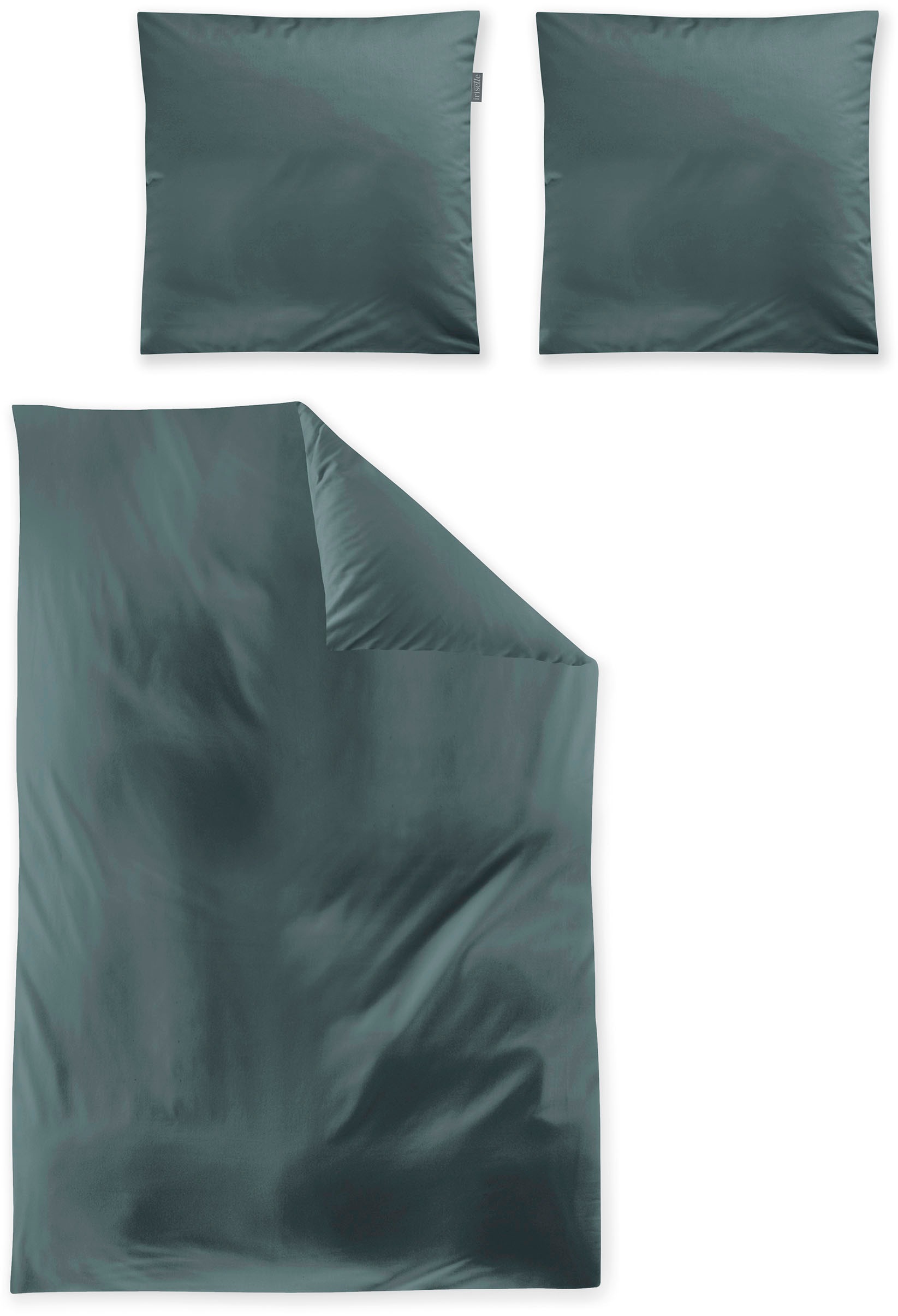 Irisette Bettwäsche »Premium Satin Bettwäsche Paris«, hochwertige Uni Premium Bettwäsche mit Reißverschluss, 100% Baumwolle
