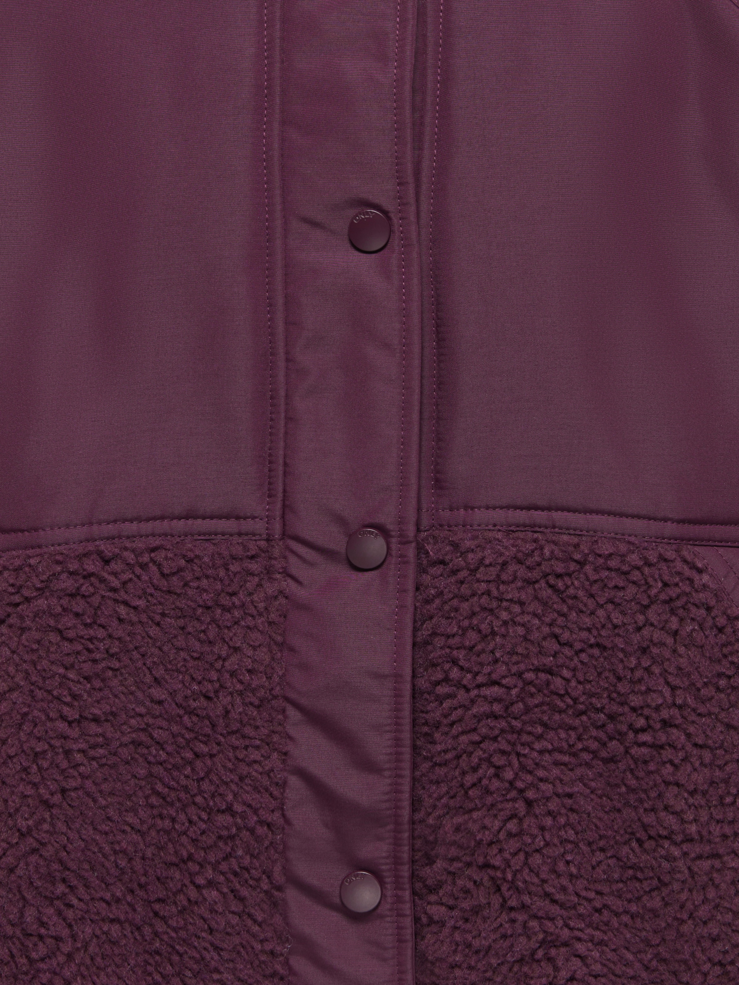 KIDS ONLY Kapuzenplüschjacke »KOGNOMI TEDDY MIX JACKET VD OTW« mit Kapuze im tollen Materialmix mit Plüsch