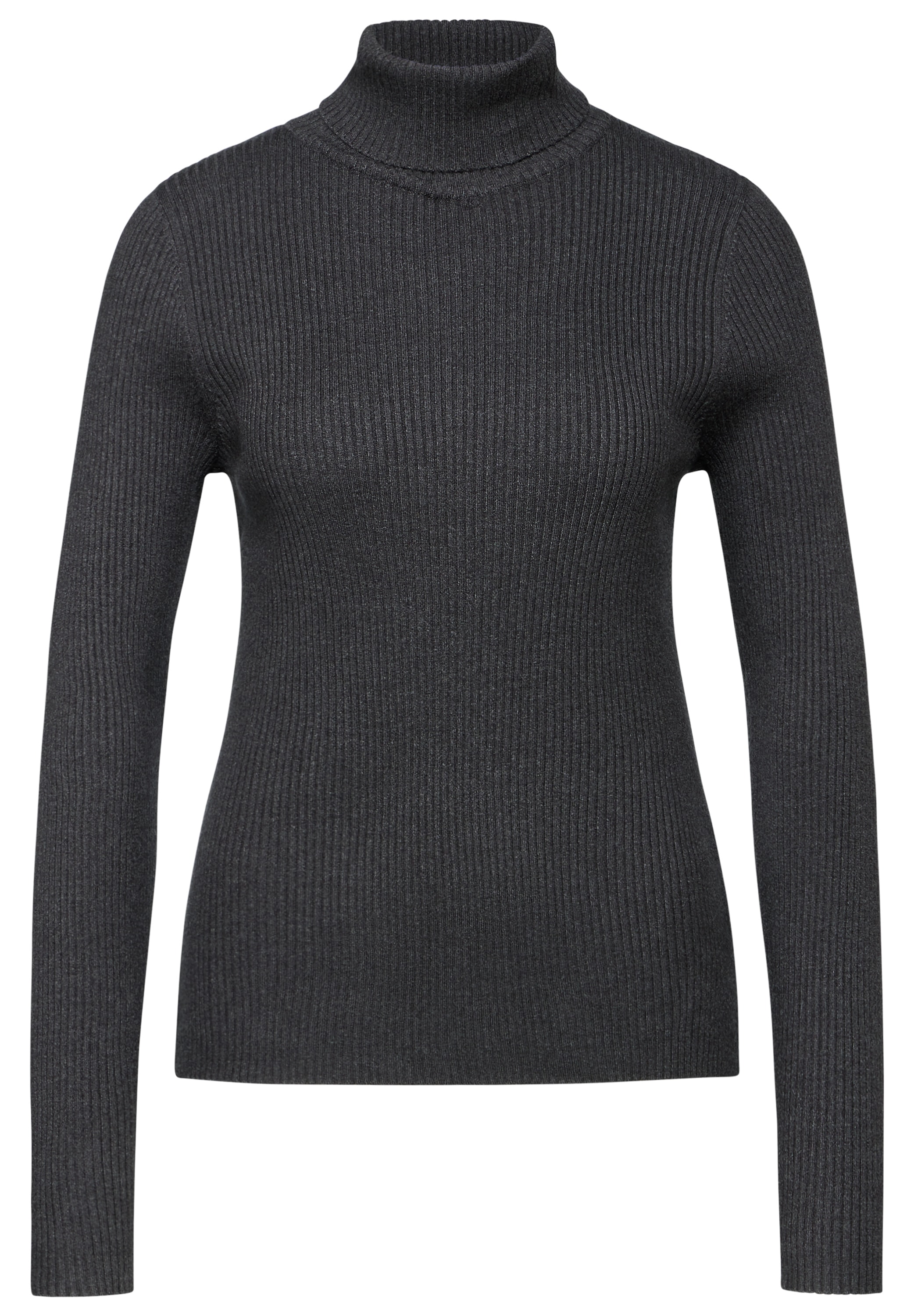 STREET ONE Rollkragenpullover, mit Rippstruktur