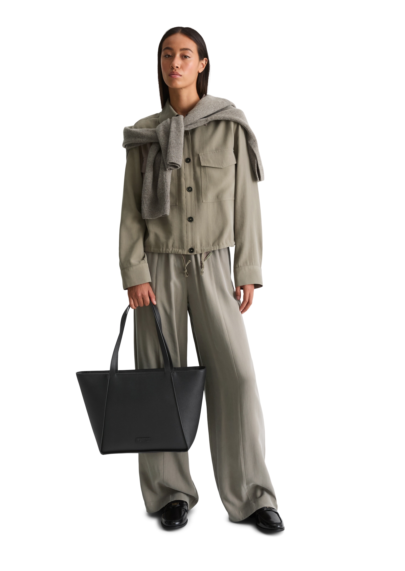 Marc O'Polo Accessories Shopper »Vera« Damen Umhängetasche, Schultertasche mit Logoverzierung