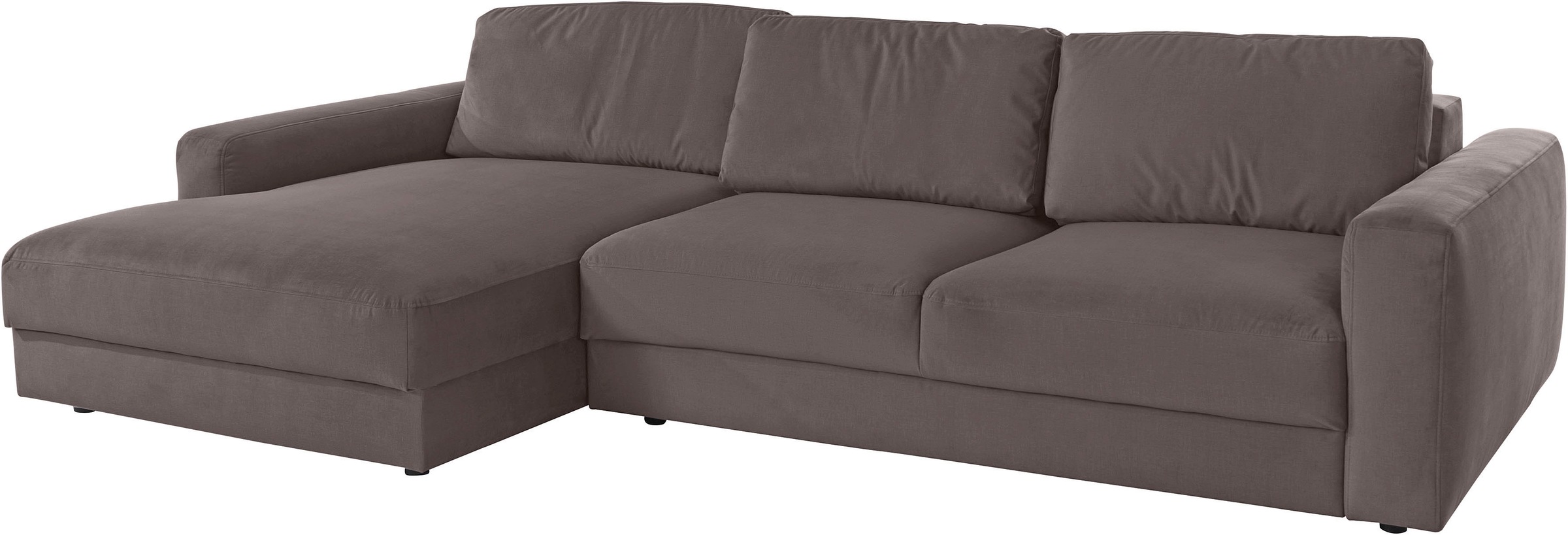 Places of Style Ecksofa »Bloomfield, elegant, viel Platz, Mega Couch, Breite 303cm, L-Form«, extra tiefe Sitzfläche, wahlweise mit Sitztiefenverstellung