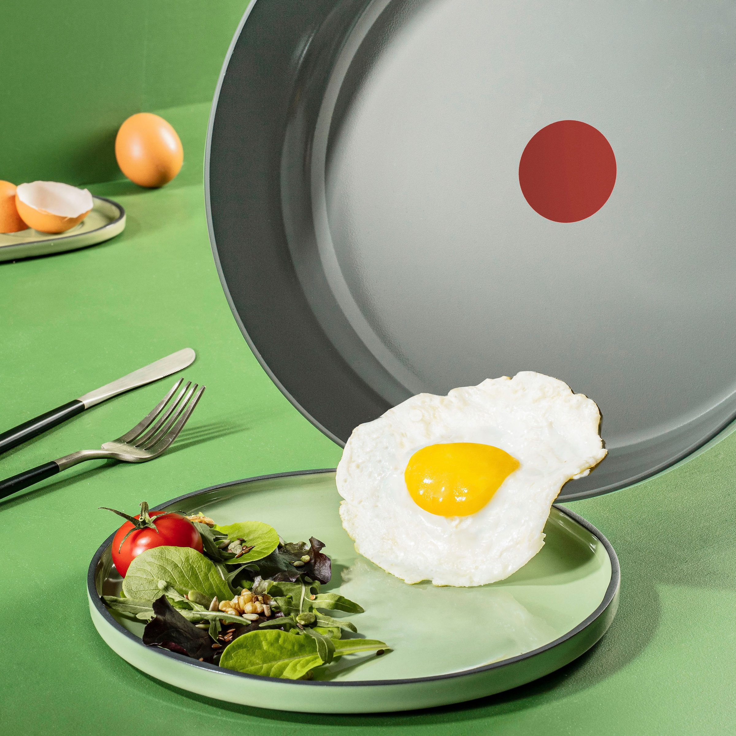 Tefal Bratpfanne »Renew On induktionsgeeignet, Made in France«, Aluminium, (1 tlg.), umweltfreundlich, Thermo-Signal bei idealer Brattemperatur