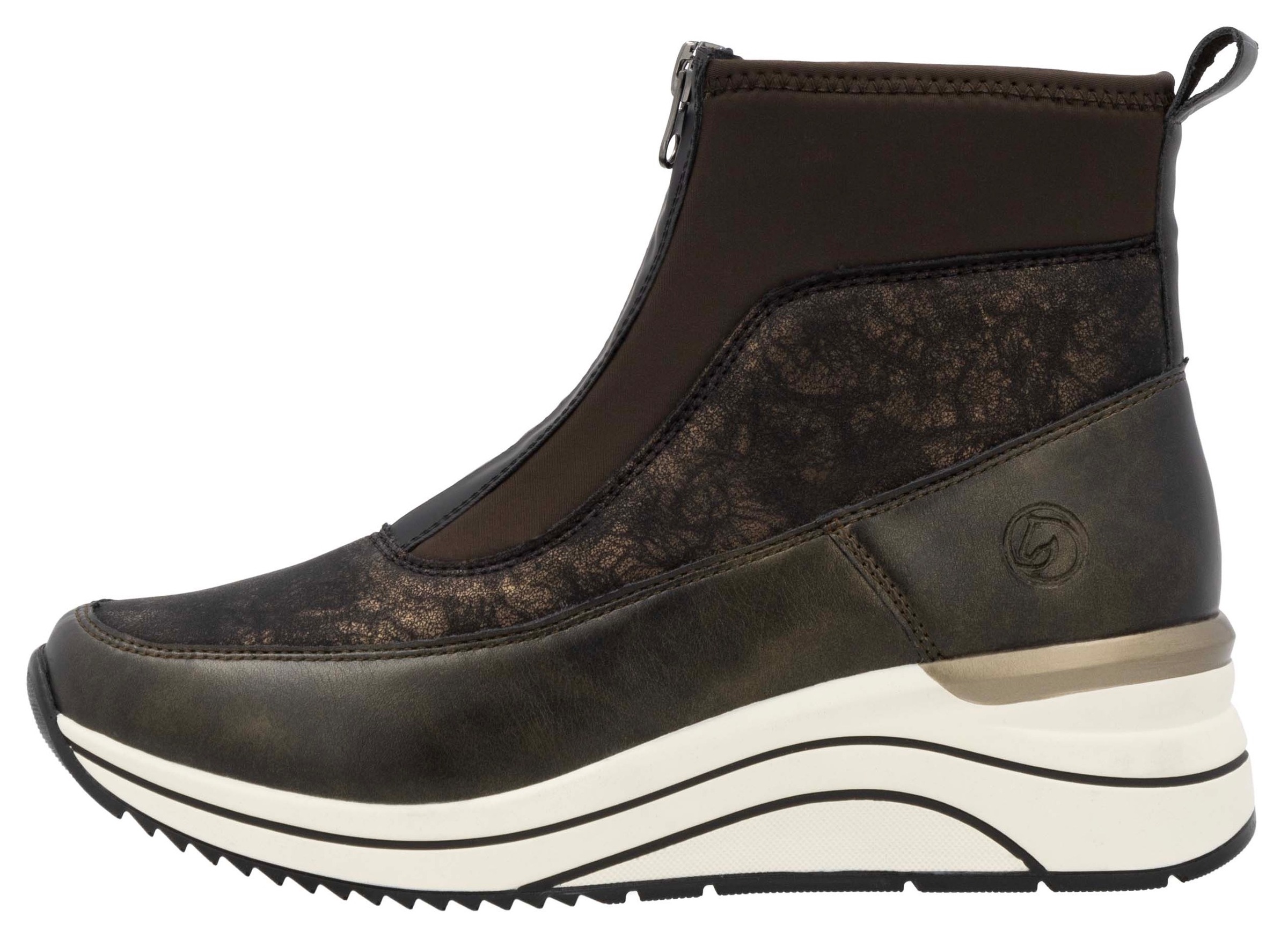 Remonte Keilsneaker, Schlupfboots, Freizeitschuh, High-Top-Sneaker, Front-Reißverschluss
