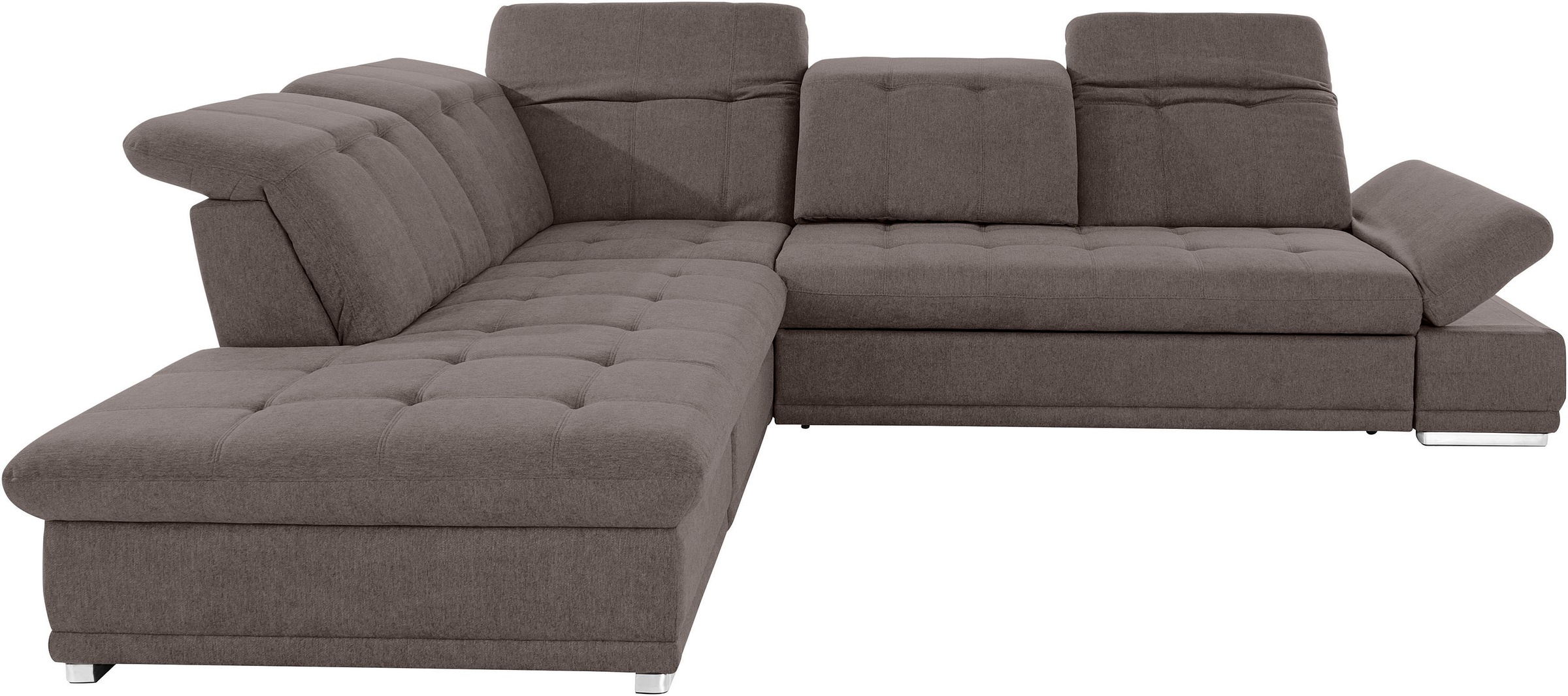 COTTA Ecksofa »Holiday L-Form mit Sitztiefen-, Armteil- und Kopfteilverstellung«, wahlweise mit Bettfunktion & Bettkasten