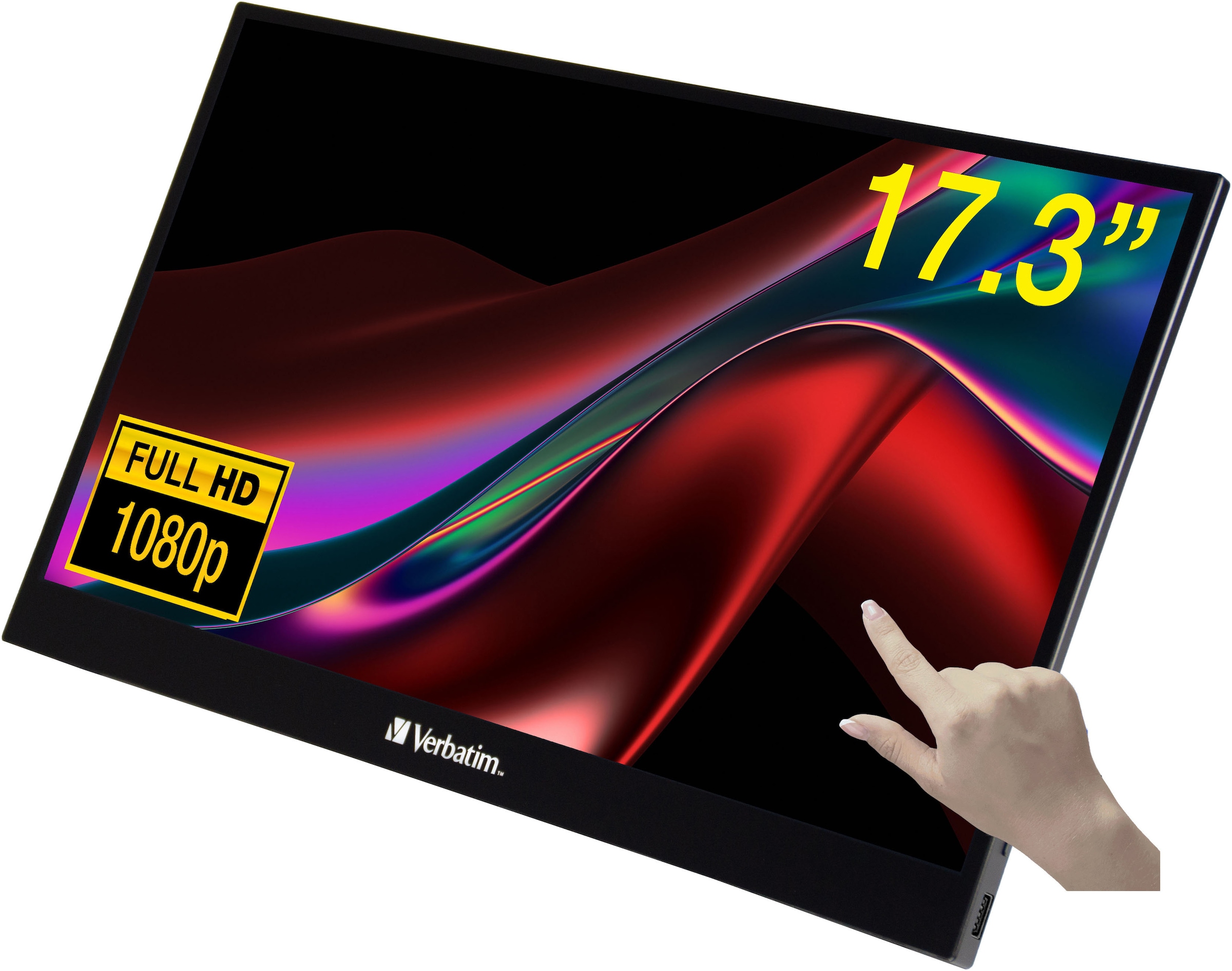 Verbatim Portabler Monitor »49593 Verbatim PMT-17« 44 cm/17 ″  1920 x 1080 px Full HD 6 Reaktionszeit 60 Hz