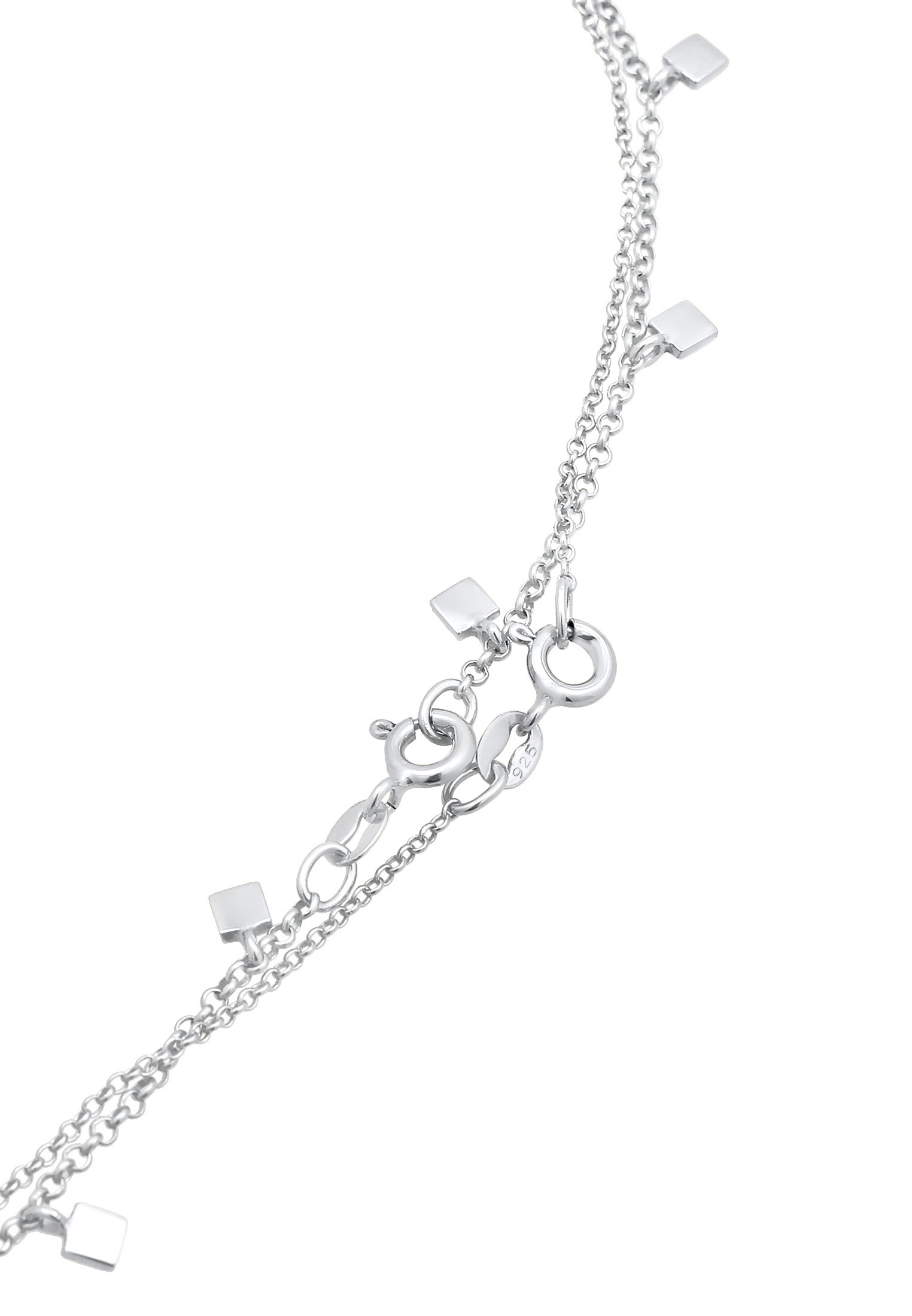 Elli Ketten-Set »Set Erbskette Plättchen Quadrat (2 tlg) 925 Silber«
