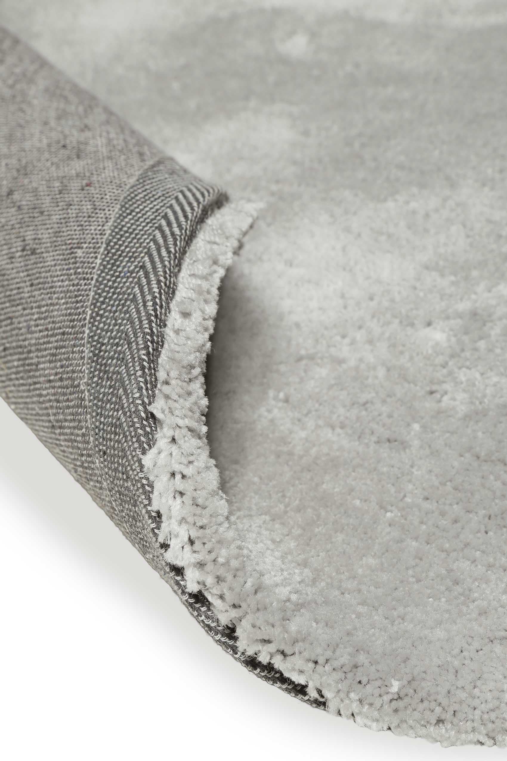 Wecon home Basics Teppich »Emilia« rund 25 mm Höhe Hochflorteppich, getuftet, modern, einfarbig, flauschig, Wohnzimmer