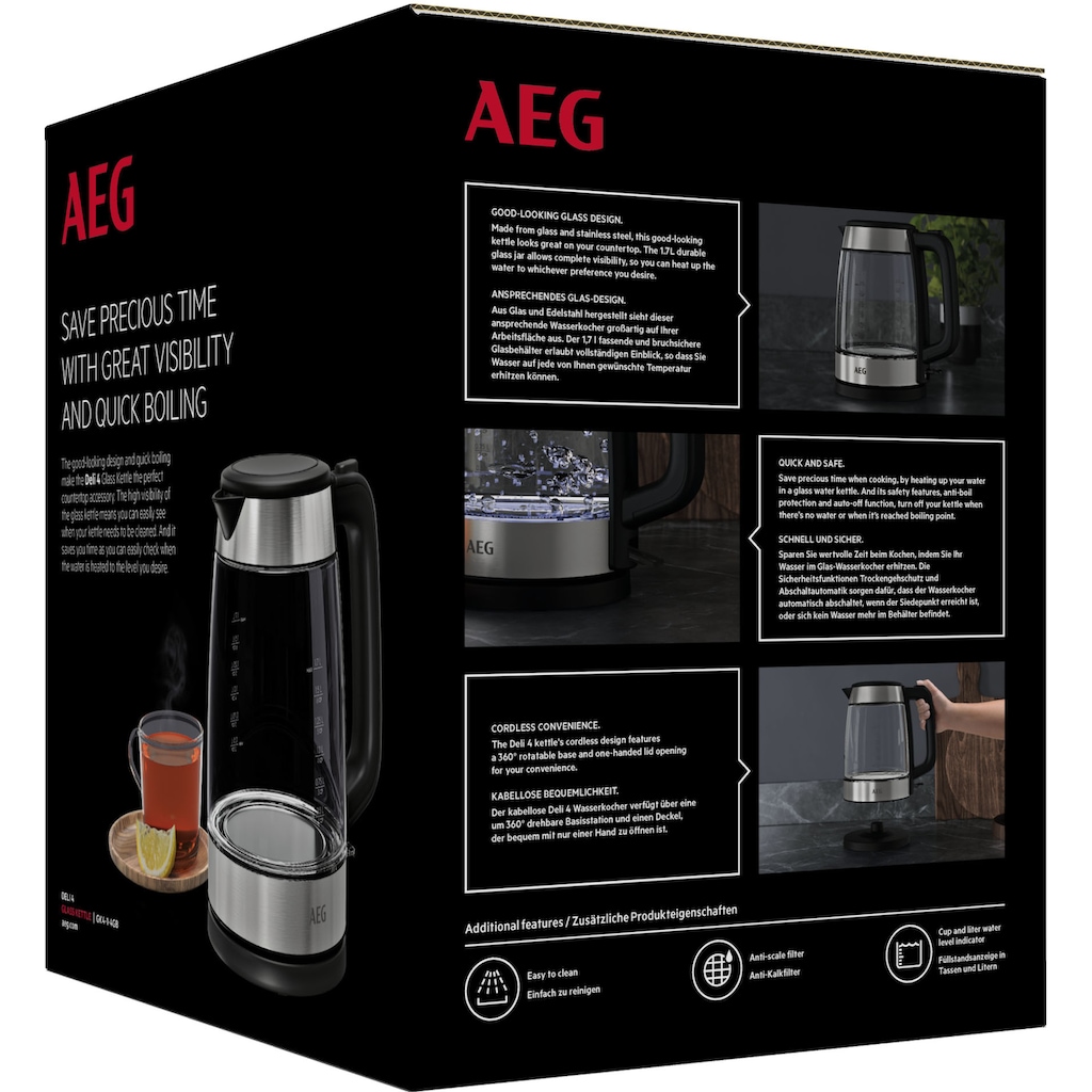 AEG Wasserkocher »GK4-1-4GB«, 1,7 l, 2200 W