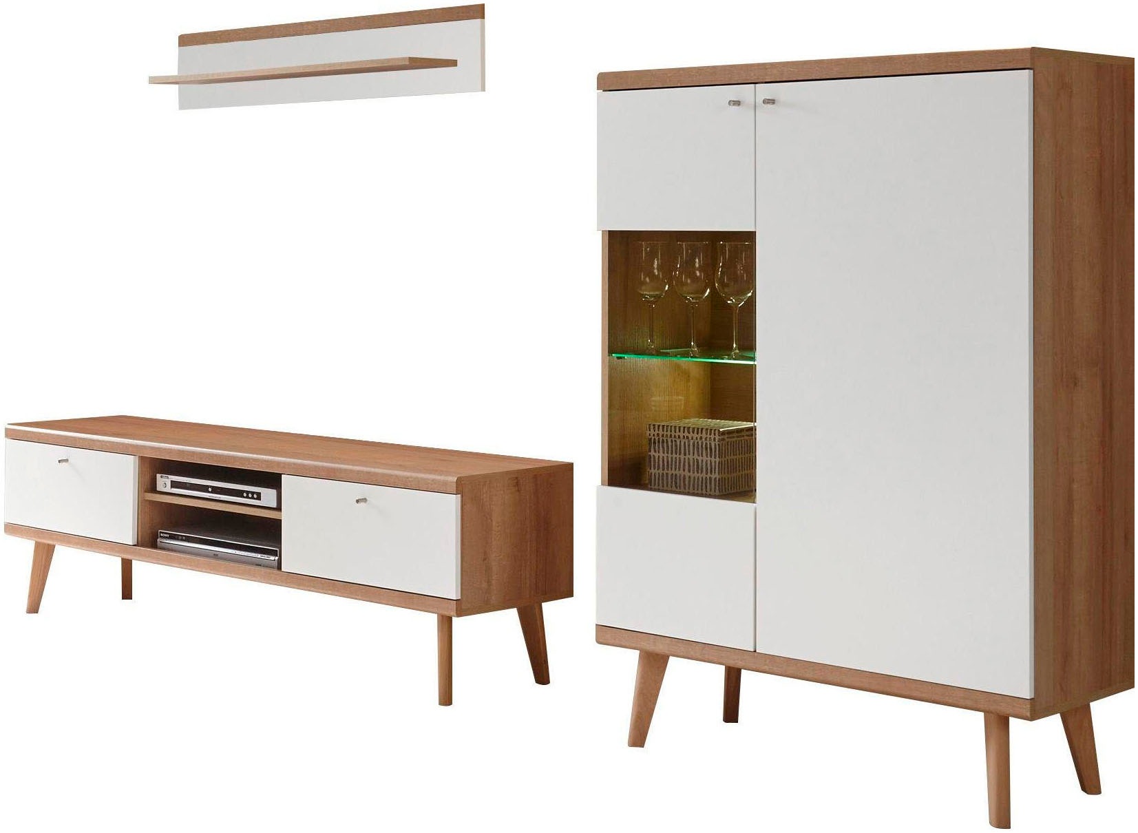andas Wohnwand »Merle«, (Set, 3 St.), mit besonderer Rahmenoptik günstig online kaufen