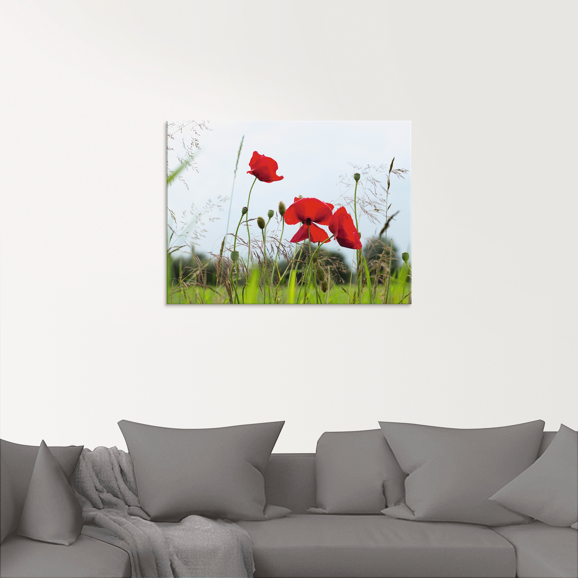 Artland Glasbild »Mohnblumen I« Blumen 1 Stk. tlg. in verschiedenen Größen