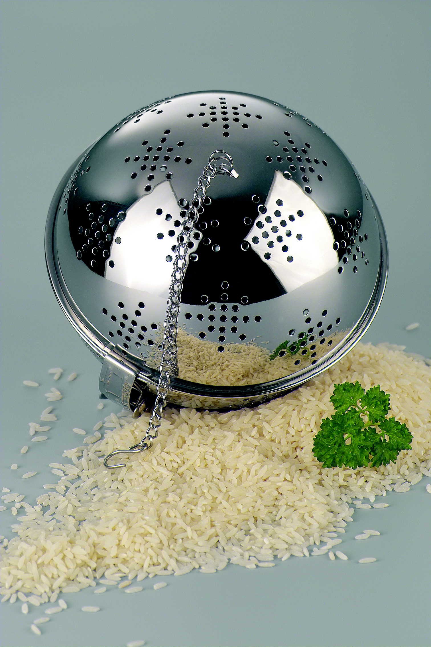GSD HAUSHALTSGERÄTE Teesieb, (Reiskugel), auch ideal als Gewürzkugel zu verwenden, Edelstahl