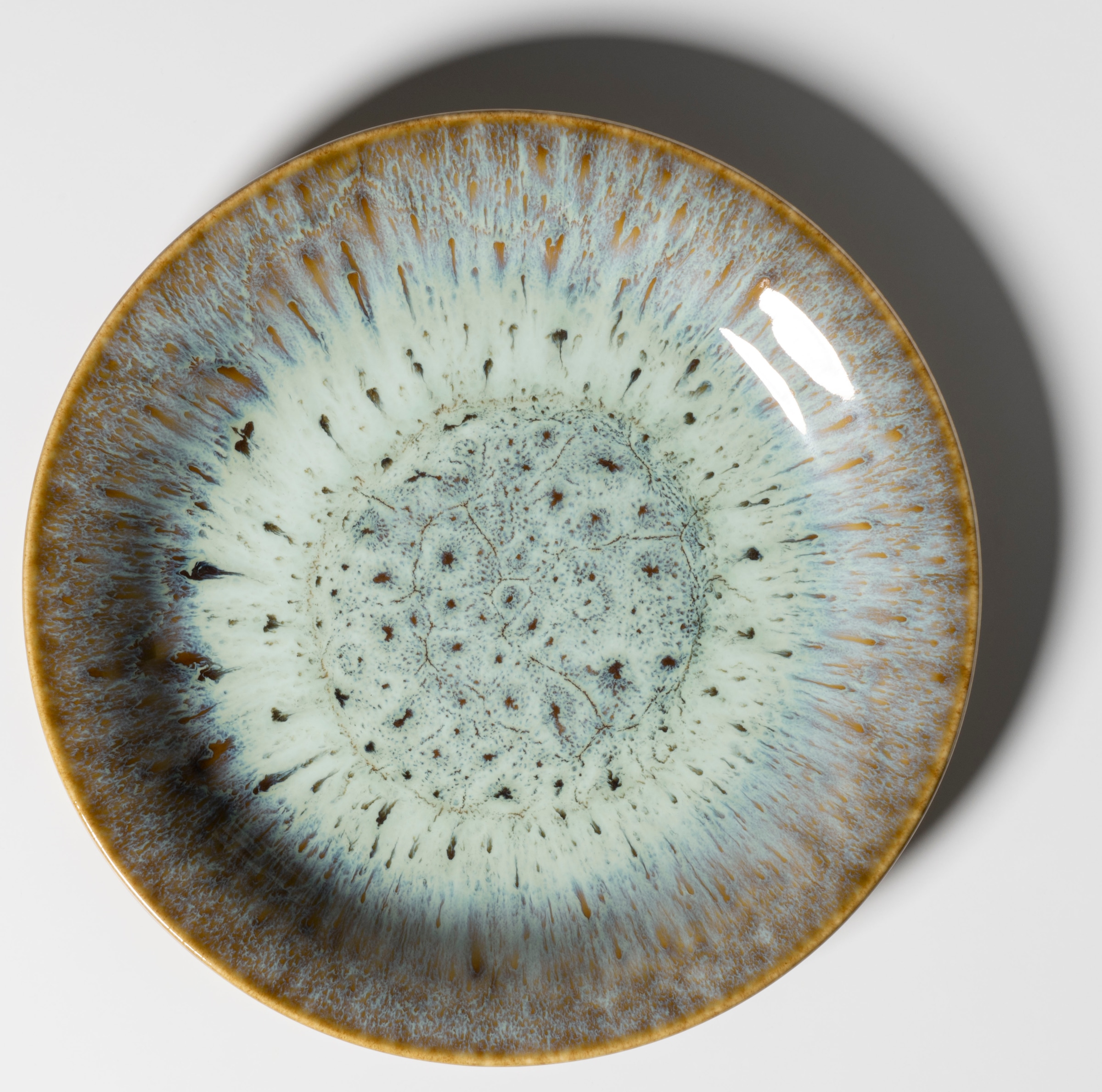 gipfelstück Dessertteller »Flussufer«, (Set, 4 St.), Reaktivglasur, außergewöhnlicher, visueller Farbverlauf, Ø 22 cm