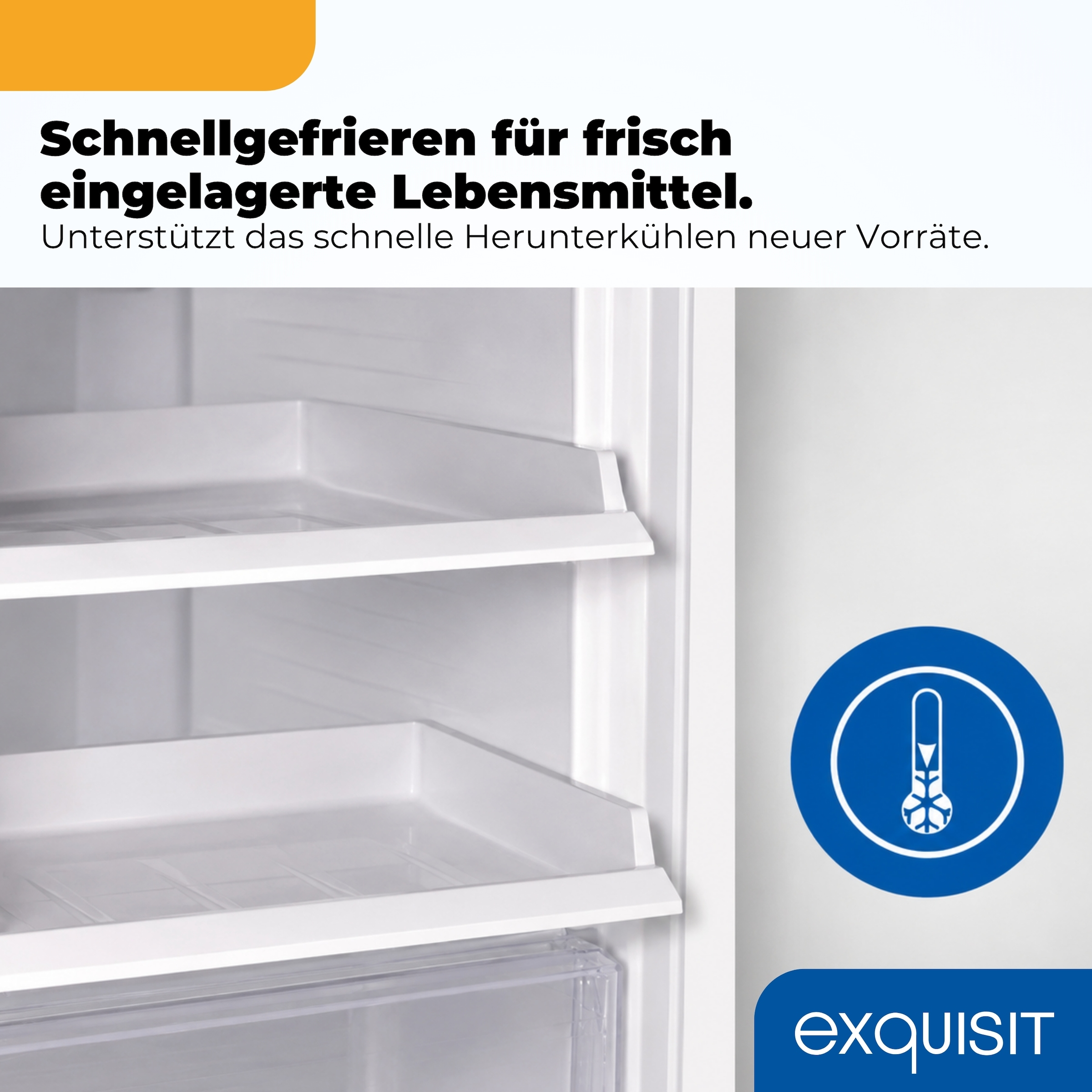 exquisit Gefrierschrank NoFrost »GS271-NF-H-040C« 170 cm hoch 54,5 cm breit Viel Platz, starke Gefrierleistung & flexible Anpassung für den Alltag