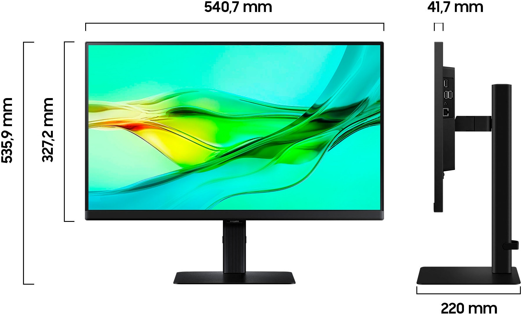 Samsung LED-Monitor »S24D600UAU«, 60 cm/24 Zoll, 2560 x 1440 px, QHD, 5 ms Reaktionszeit, 100 Hz