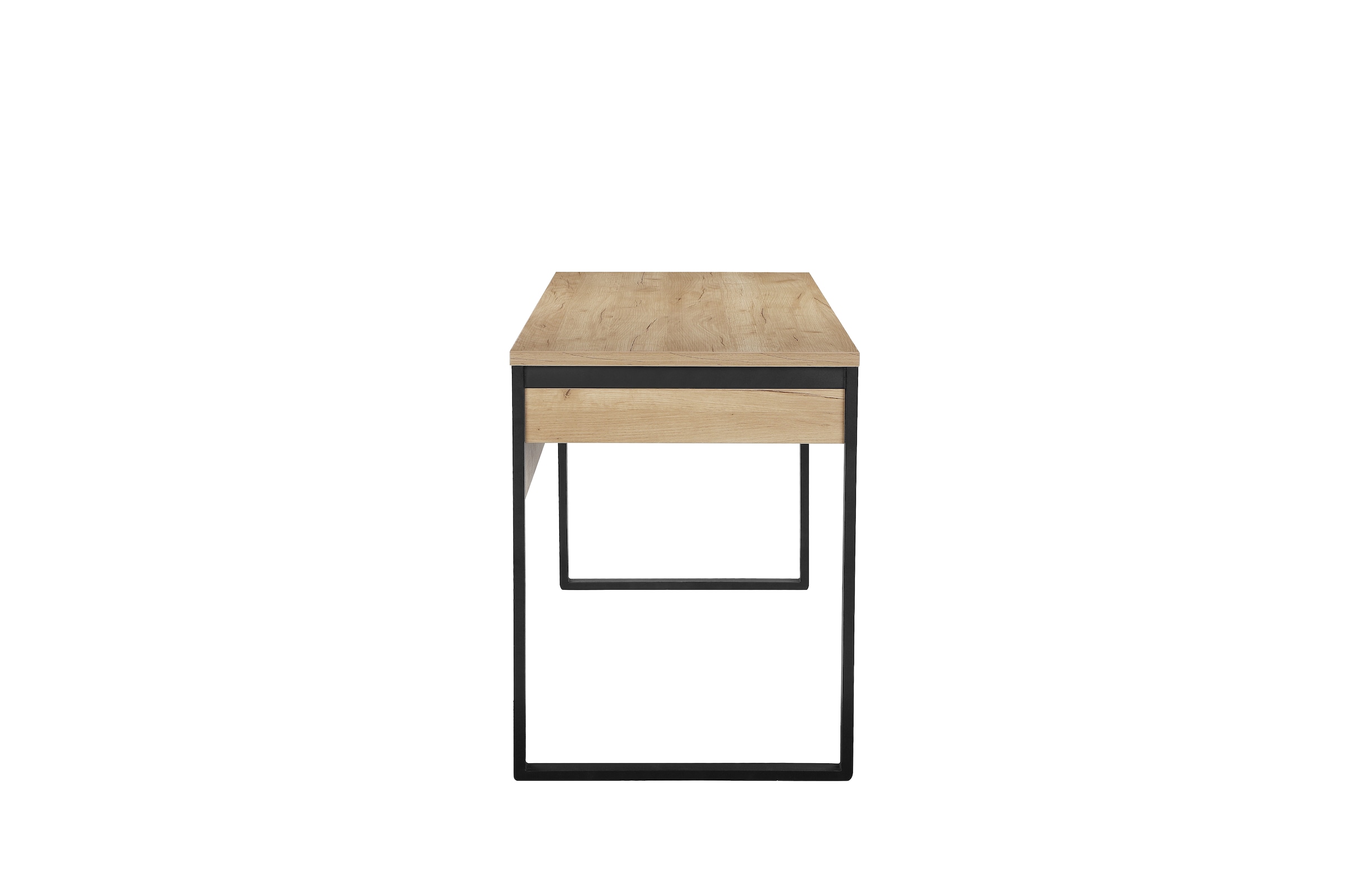 Places of Style Schreibtisch »Moid, Computertisch im modernen Design,«, Breite 120/140/160 cm, mit Metallbeinen & Schublade