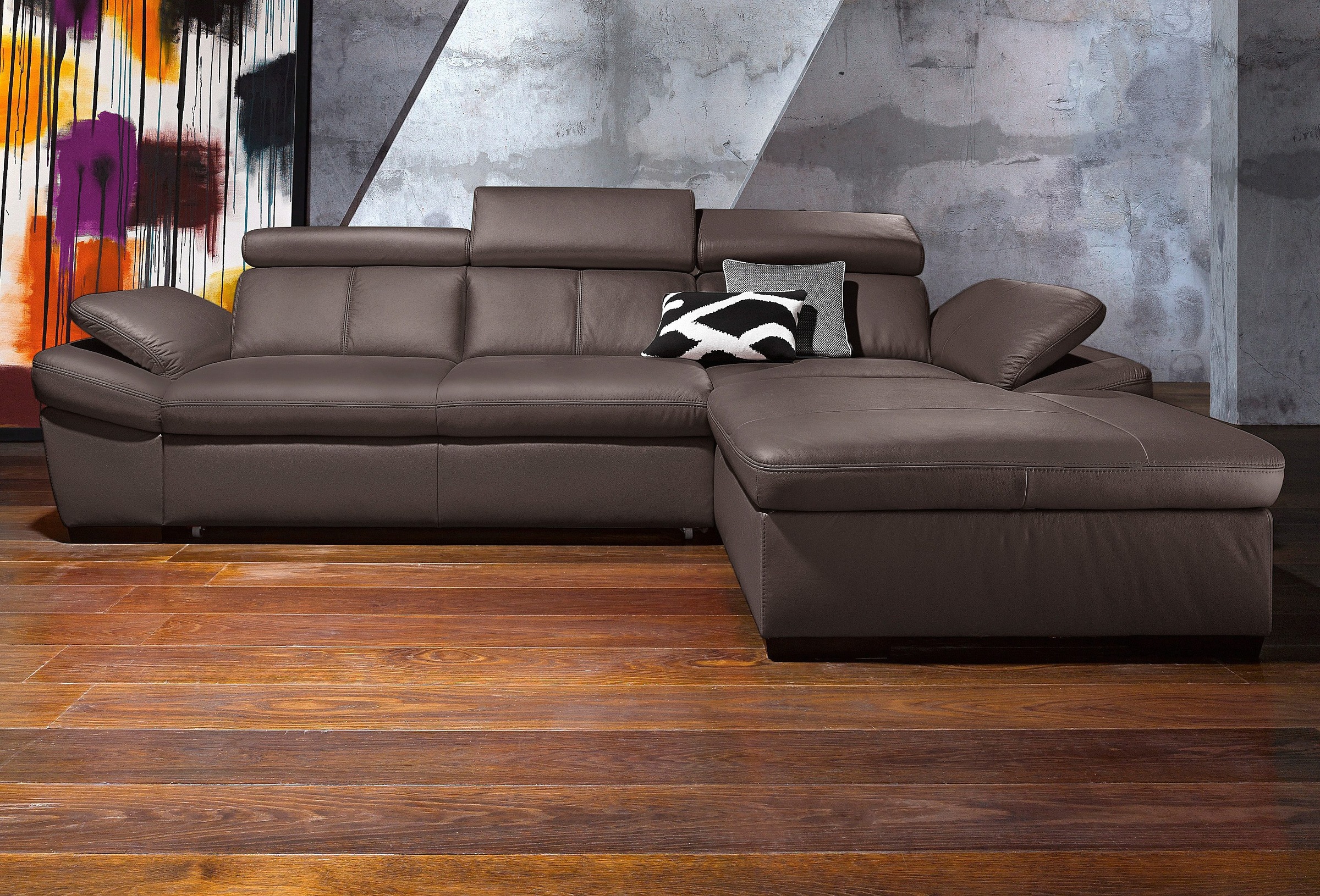 exxpo - sofa fashion Ecksofa »Salerno, Funktionssofa, Breite 280cm, hoher S günstig online kaufen