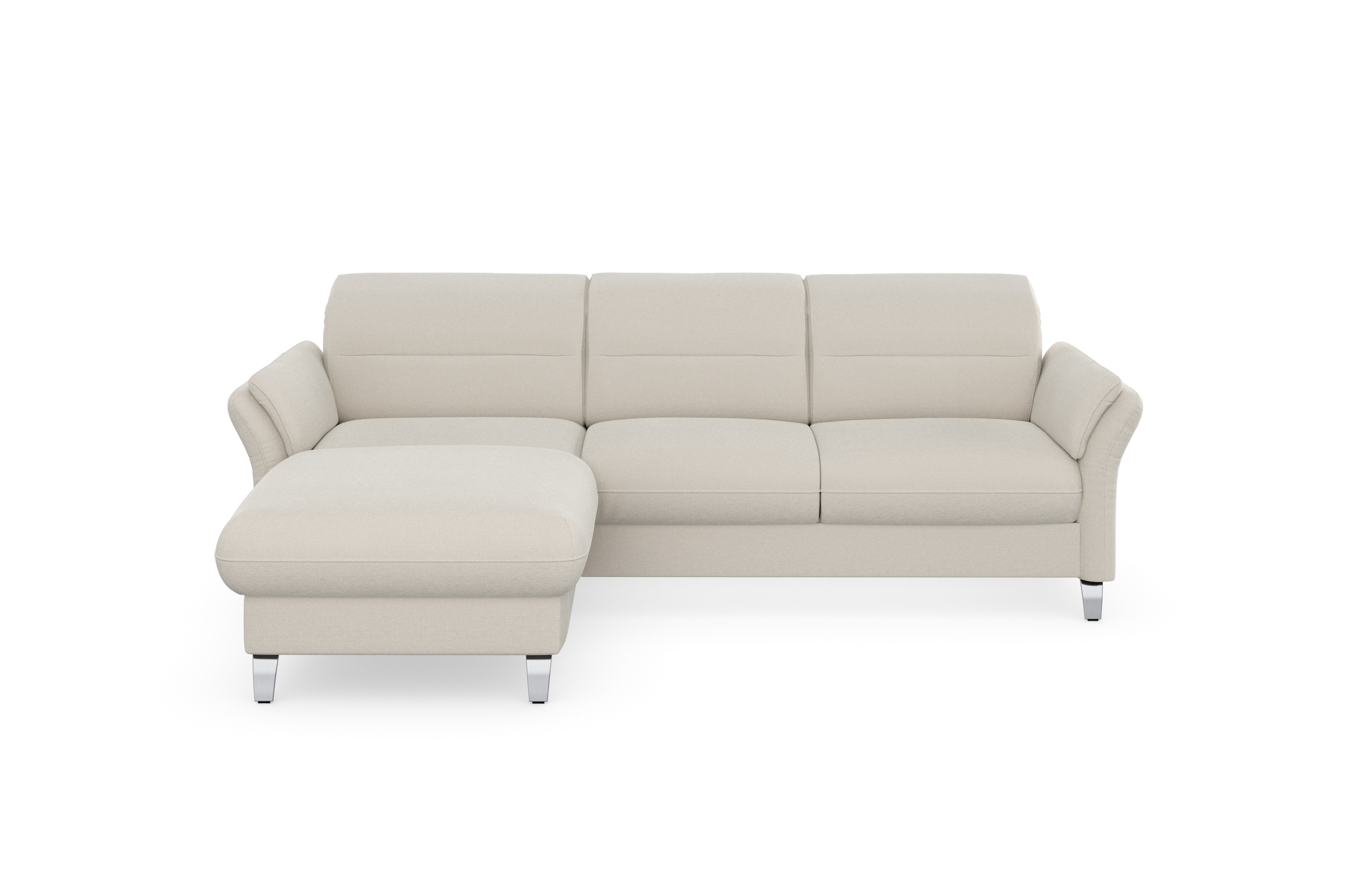 sit&more Ecksofa »Grenoble L-Form mit Federkern«, wahlweise mit Bettfunktion, Bettkasten, Arm- und Kopfteilverstellung