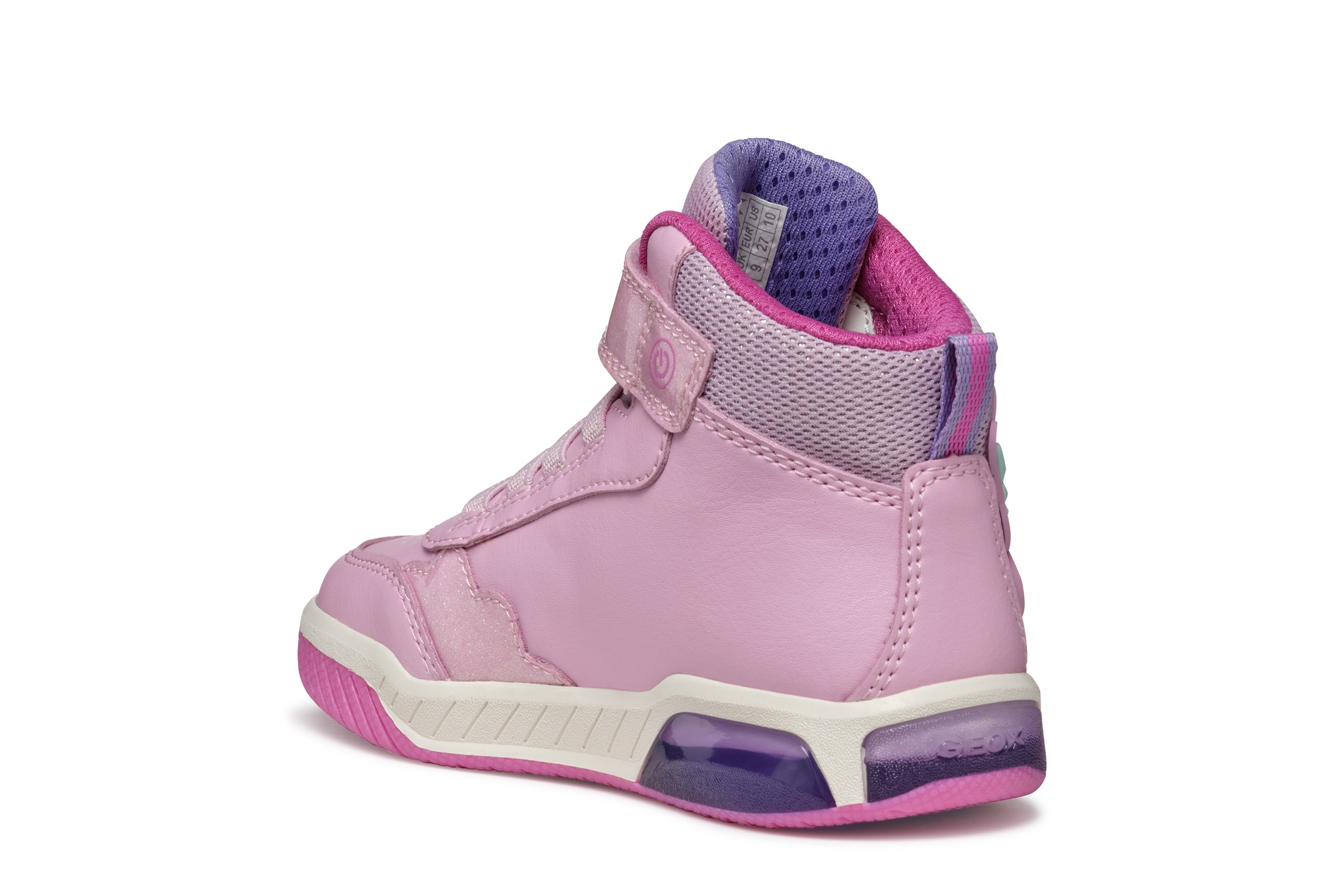 Geox Sneaker »J INEK GIRL Blinkschuh«, Schnürboots, Blinkschuh mit cooler Blinkfunktion