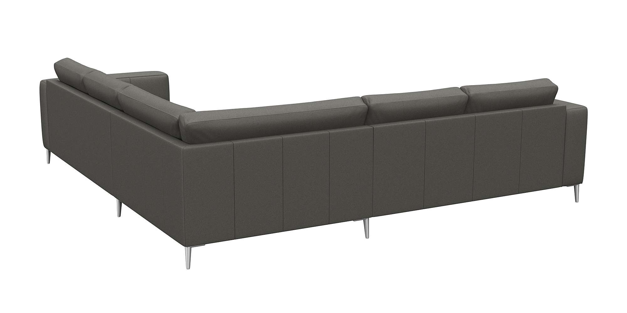 FLEXLUX Ecksofa »Fiore, gleichschenklig, super Sitzkomfort durch Kaltschaum im Sitz«, breite Armlehnen, Füße Alu