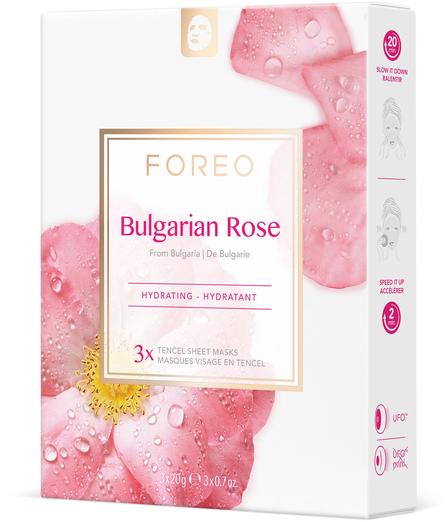 FOREO Gesichtsmaske »Farm To Face Collection Sheet Masks Bulgarian Rose«, (3 tlg.)