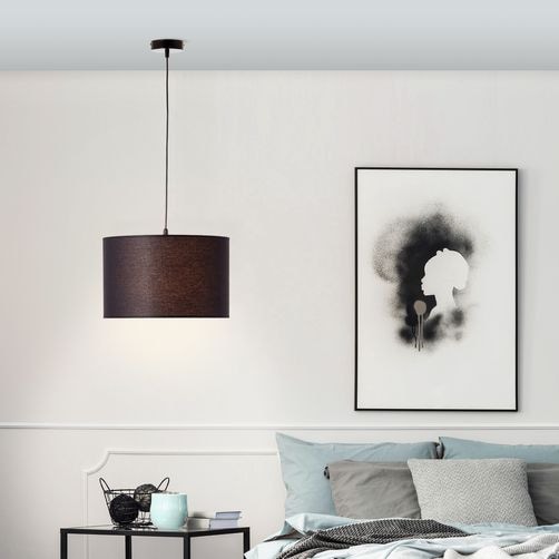 Brilliant Pendelleuchte »Esher«, 1 flammig, Leuchtmittel E27 | ohne Leuchtmittel, Hängelampe 38cm schwarz