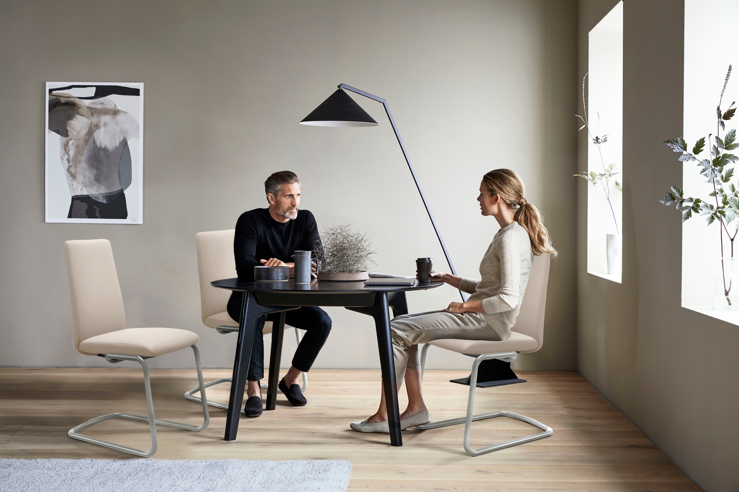 Stressless® Polsterstuhl »Laurel«, Leder BATICK, Low Back, Größe L, mit Beinen aus Stahl in Chrom matt