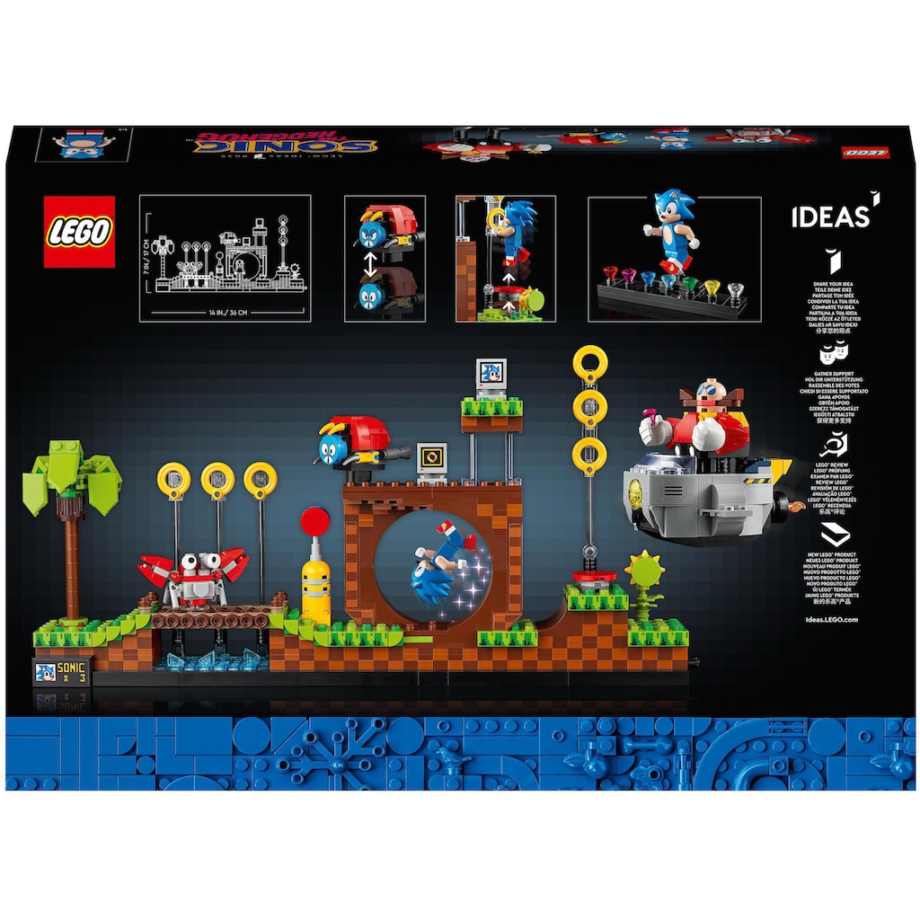 LEGO® Konstruktionsspielsteine »Sonic the Hedgehog™ – Green Hill Zone (21331), LEGO® Ideas«, (1125 St.), Made in Europe