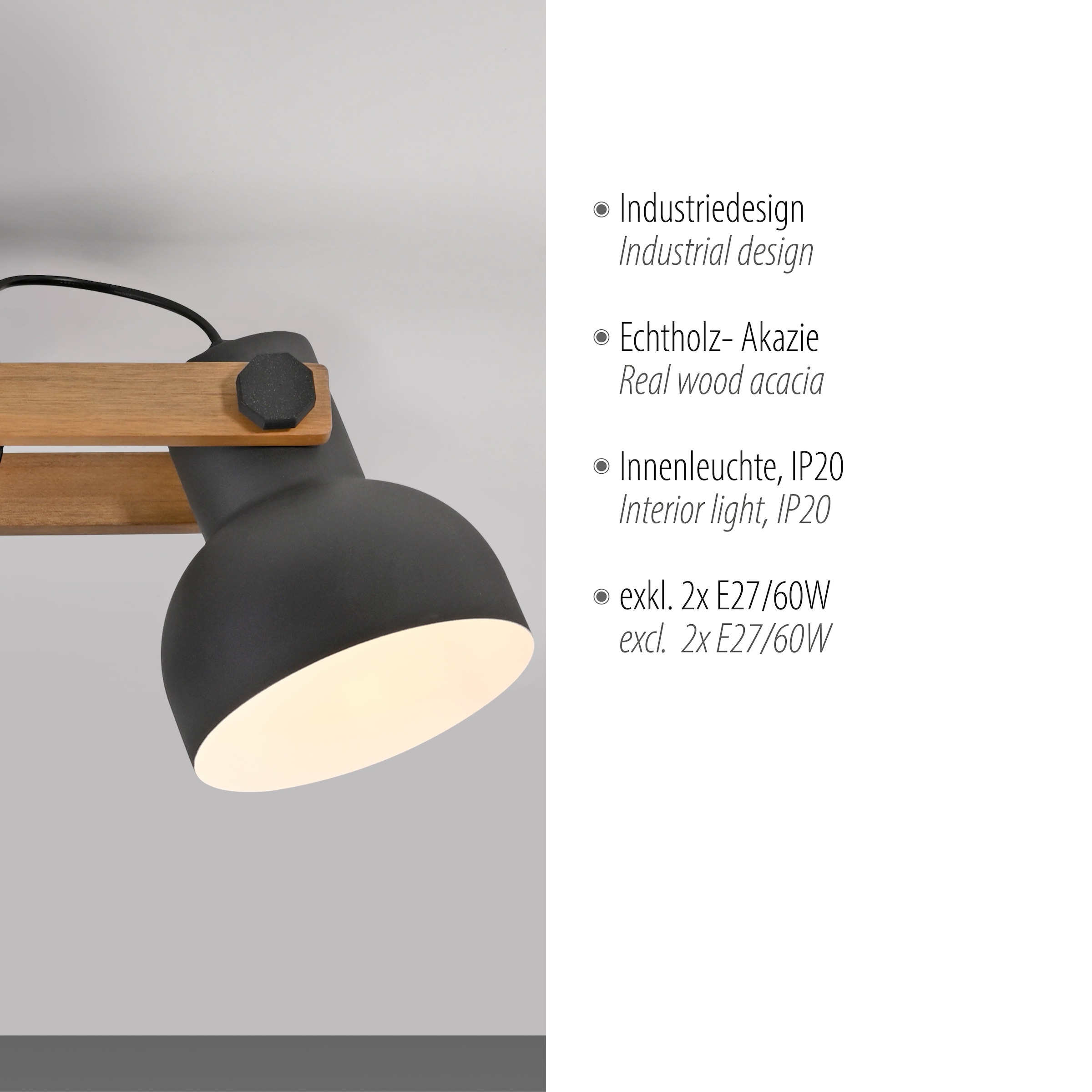 JUST LIGHT Deckenleuchte »CUP 2.0« E27 1 Stk. Warmweiß ExklusiveE27