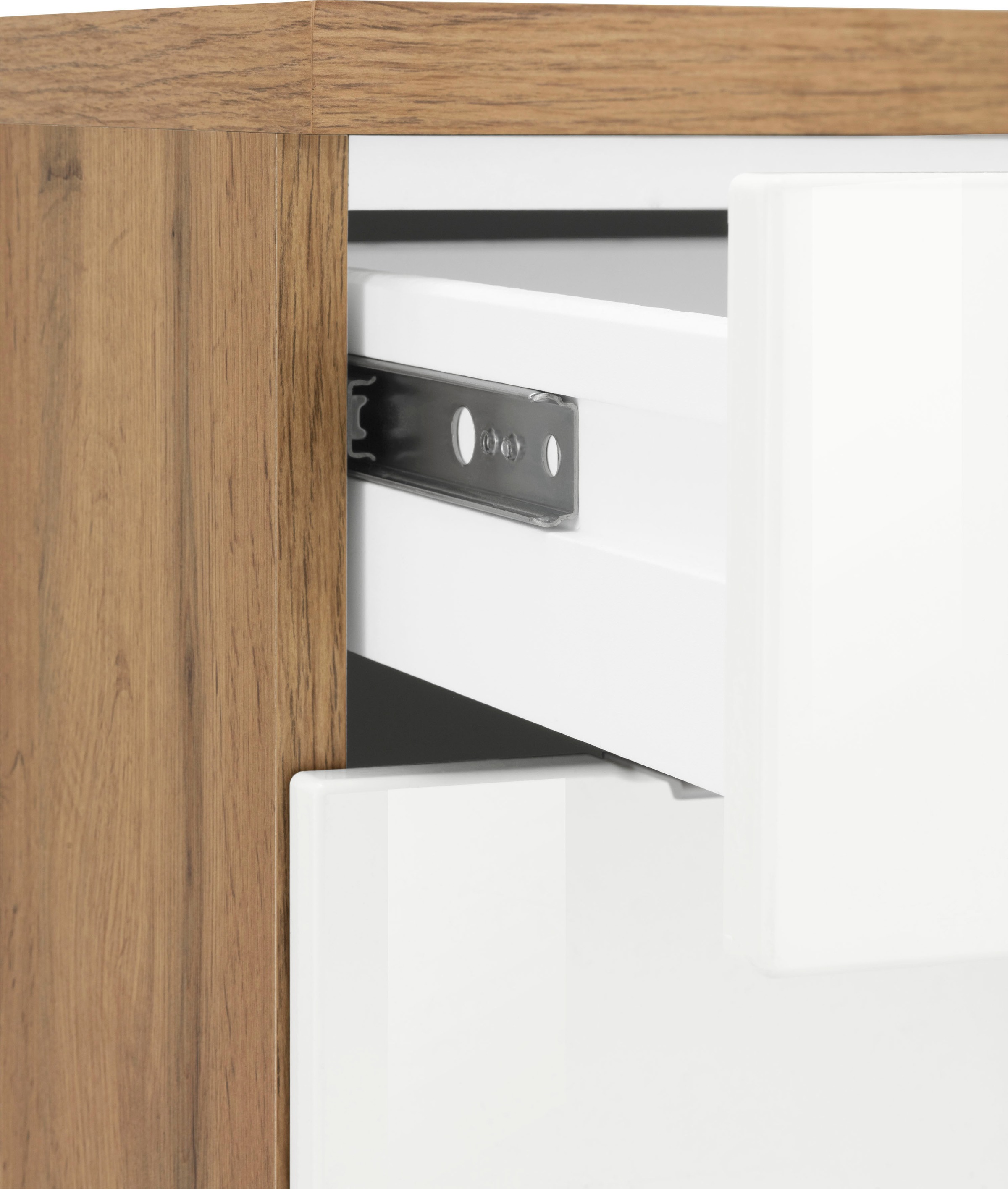 KOCHSTATION Küchenzeile »KS-Brindisi«, Breite 220 cm, wahlweise mit E-Geräten, mit MDF-Fronten und Regal