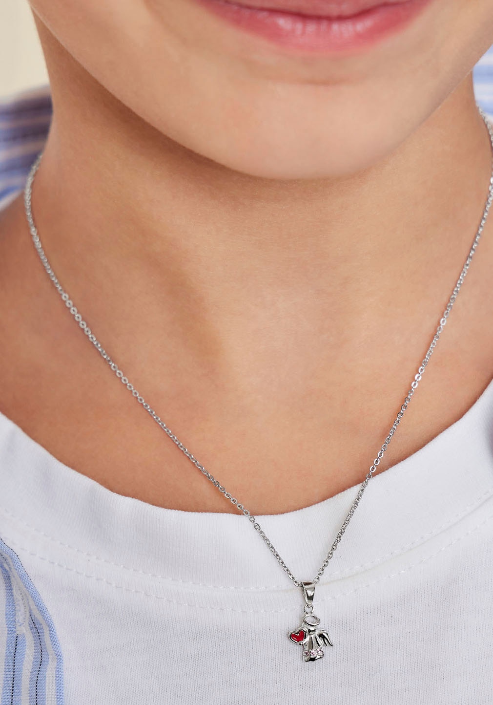 Amor Kette mit Anhänger », 2021298«, mit Zirkonia (synth.)