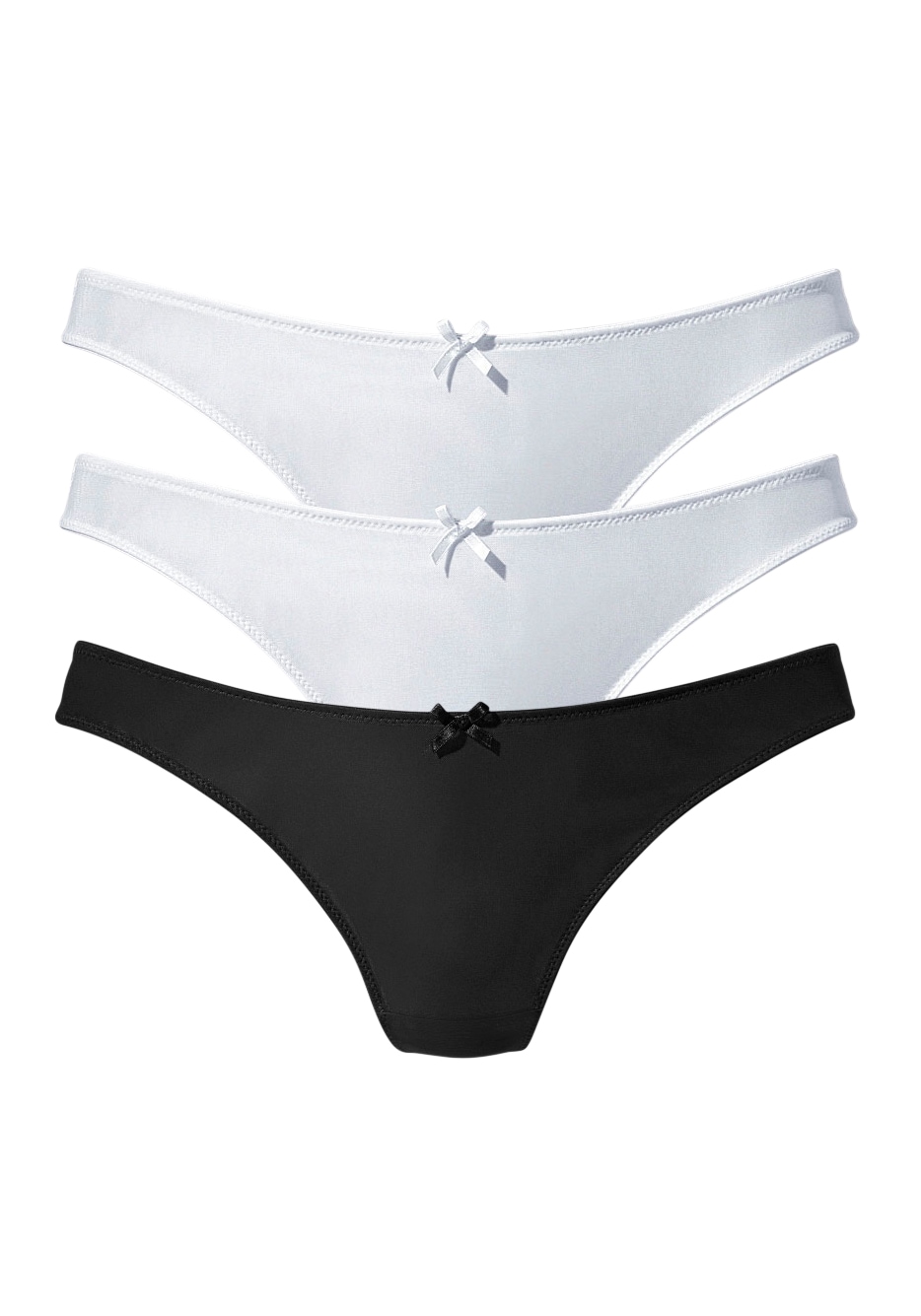petite fleur String, (3 St.), mit Spitze hinten