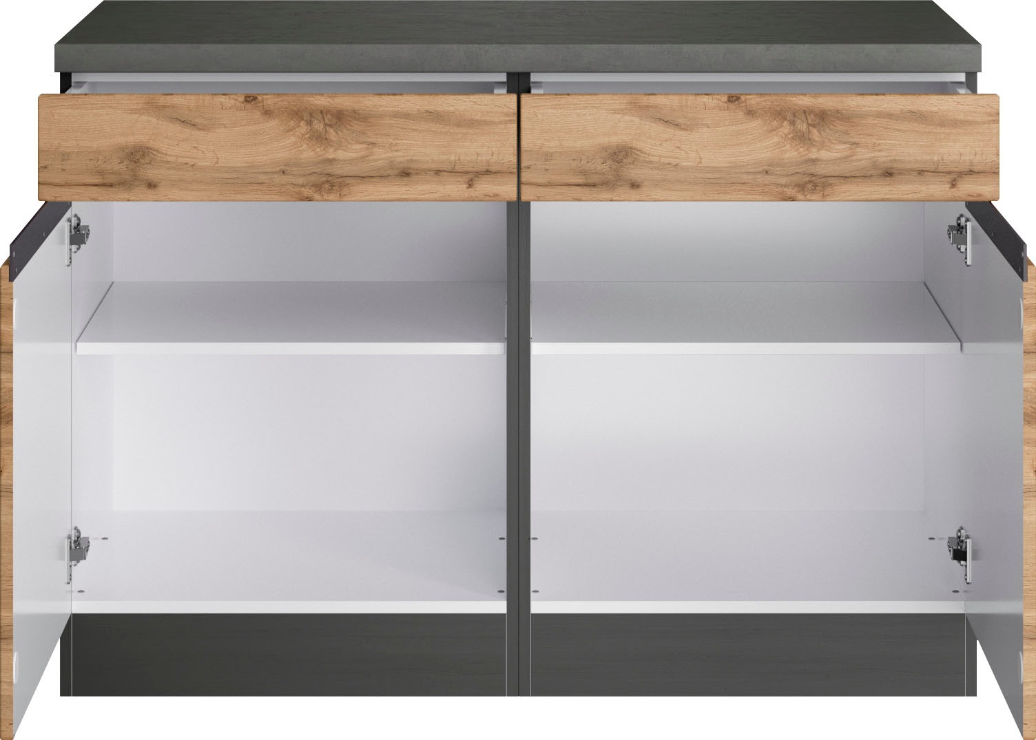 KOCHSTATION Unterschrank »KS-Riesa«, Breite 120 cm, MDF-Fronten