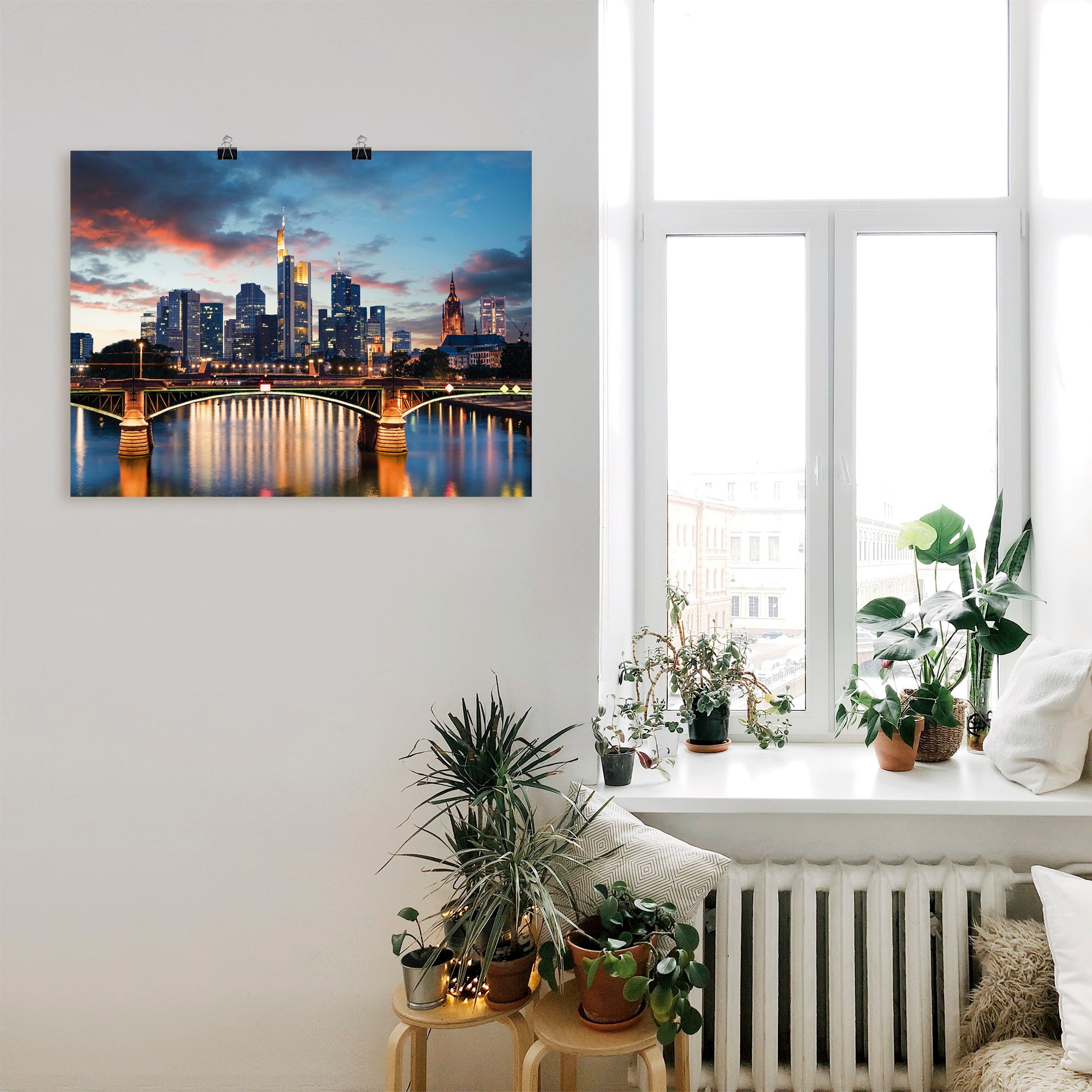 Artland Wandbild »Frankfurt am Main Skyline II«, Deutschland, (1 St.), als Alubild, Outdoorbild, Leinwandbild, Poster in verschied. Größen