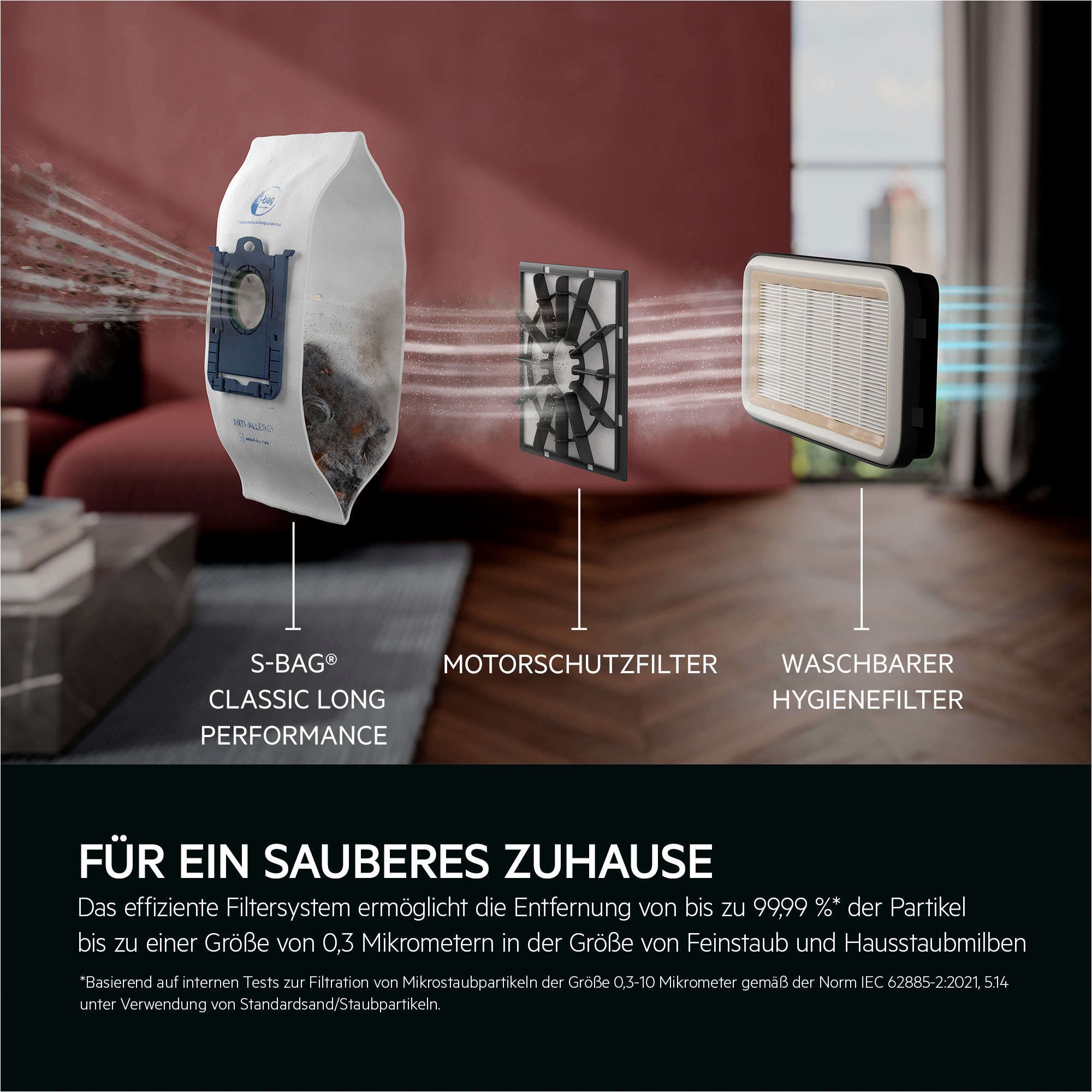 AEG Bodenstaubsauger »CLEAN 5000 (AB51C1DR5B)«, 750 W, mit Beutel, AllFloor-Bodendüse, 5 Staubbeutel s-bag® ClasssicLongPerformance extra