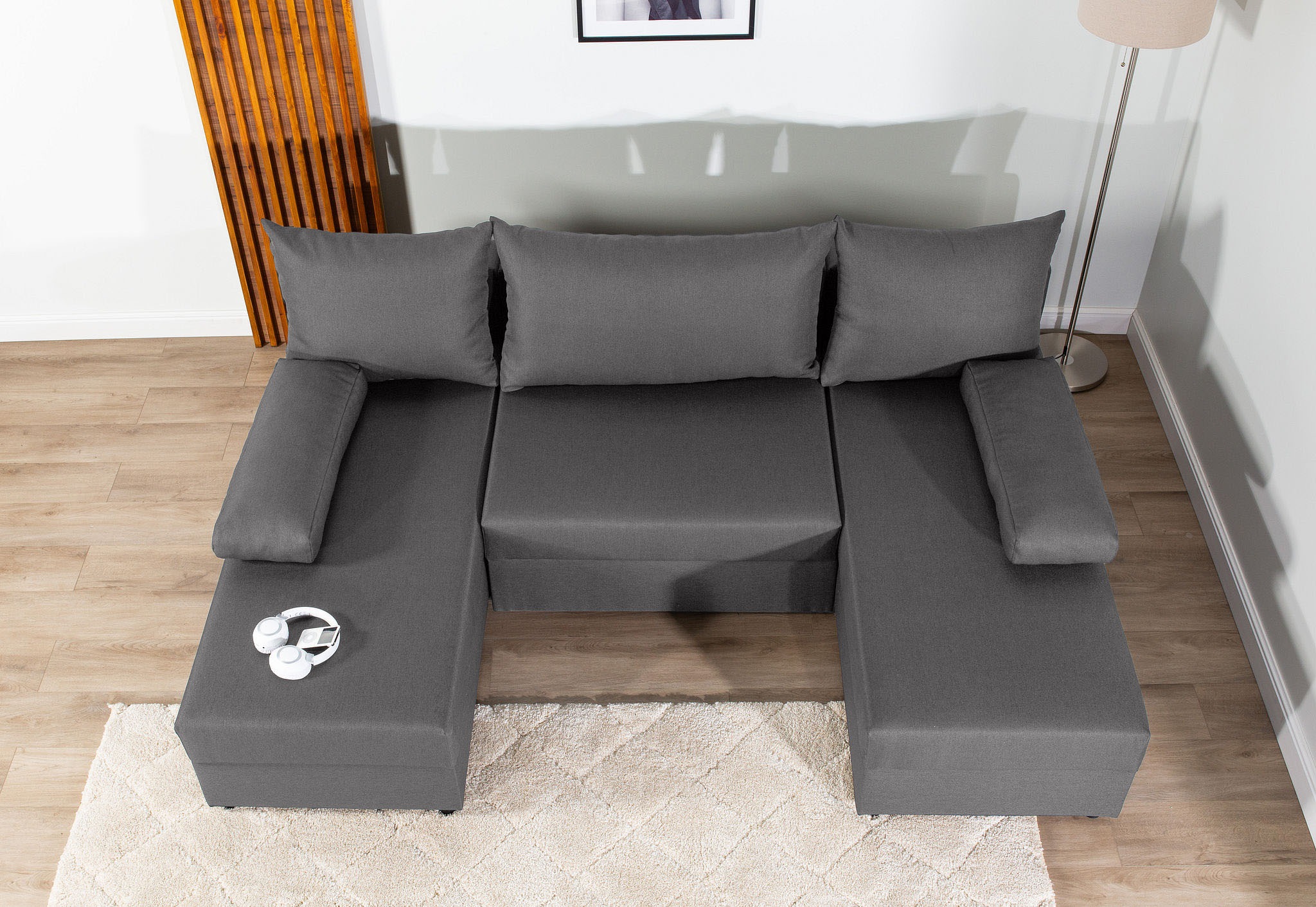 COLLECTION AB Wohnlandschaft »Pico U-Form«, Wohnlandschaft,2 X Ottomane,Polyätherschaum Polsterung