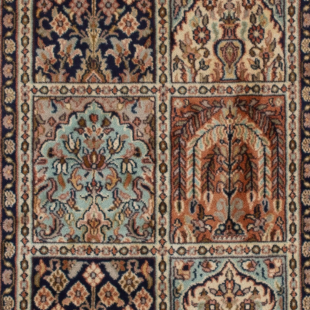 morgenland Seidenteppich »Seidenteppich - Kaschmir Seide - 93 x 63 cm - mehrfarbig«, rechteckig, Wohnzimmer, Handgeknüpft, Einzelstück mit Zertifikat