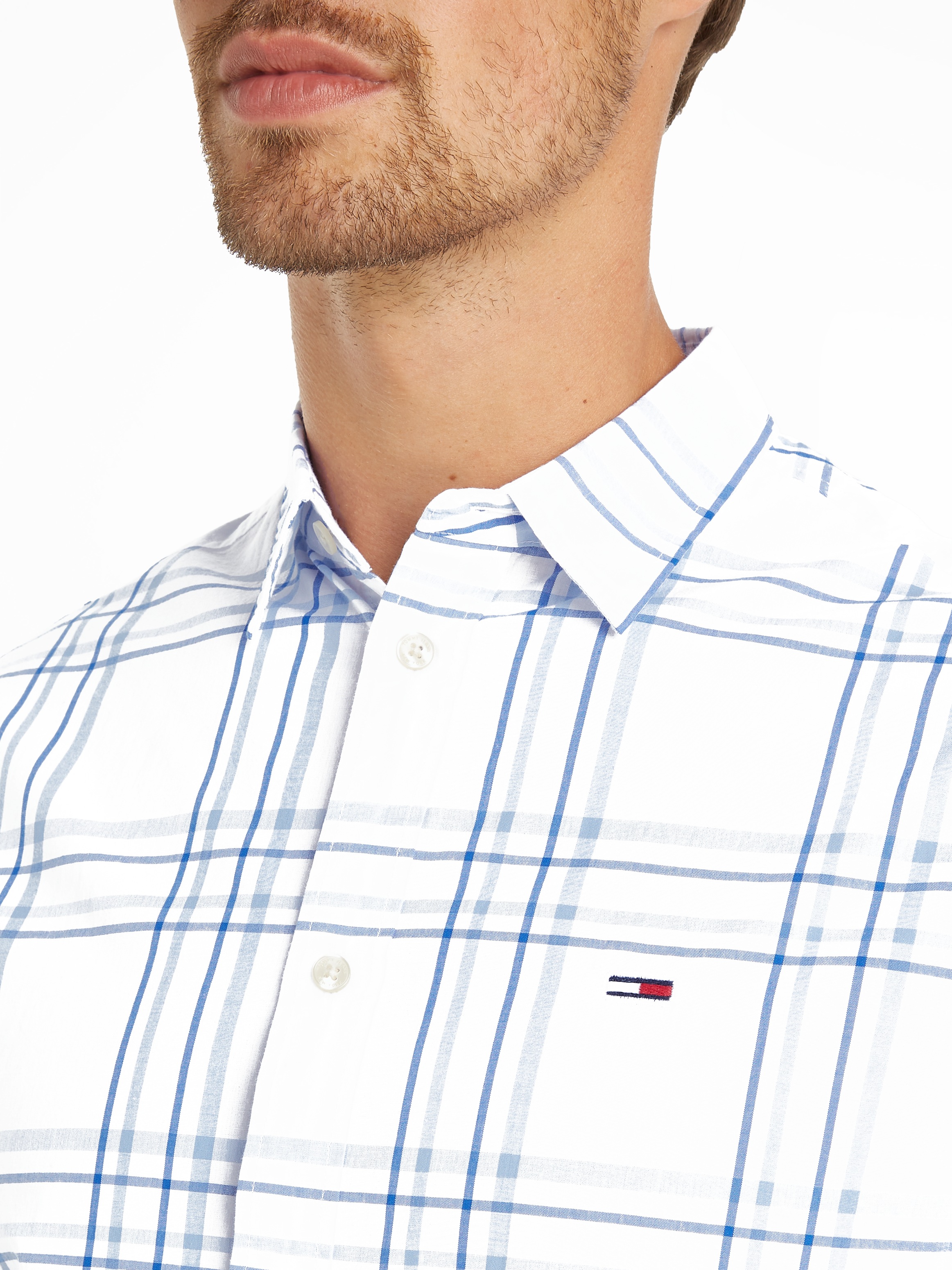 Tommy Jeans Langarmhemd »TJM REG POPLIN CHECK SHIRT«