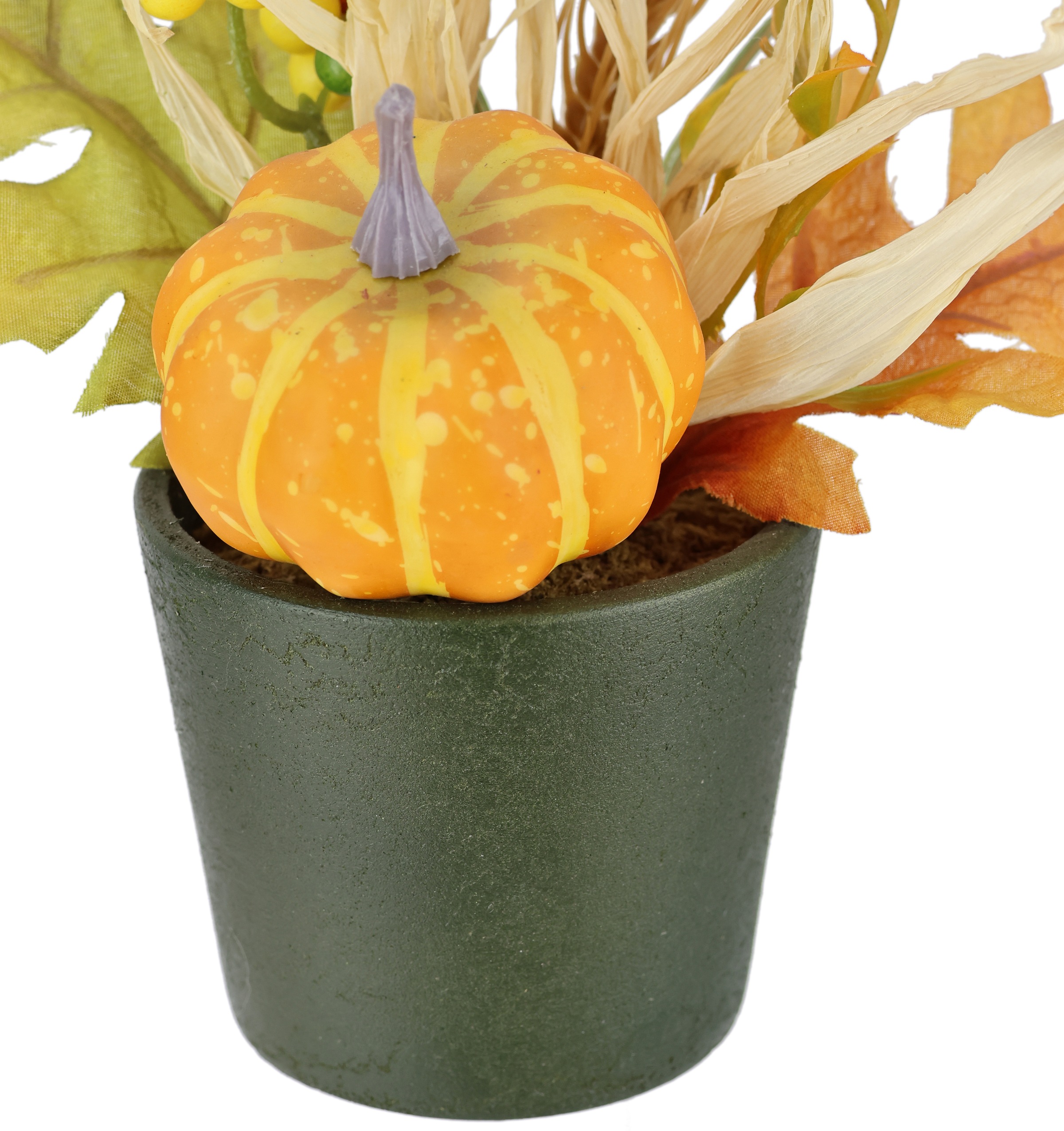 I.GE.A. Kunstblume »Gesteck Kürbis/Beeren«, 2er Set im Topf Herbstlaub Dekoblume Herbst-Deko Herbstblume Gesteck