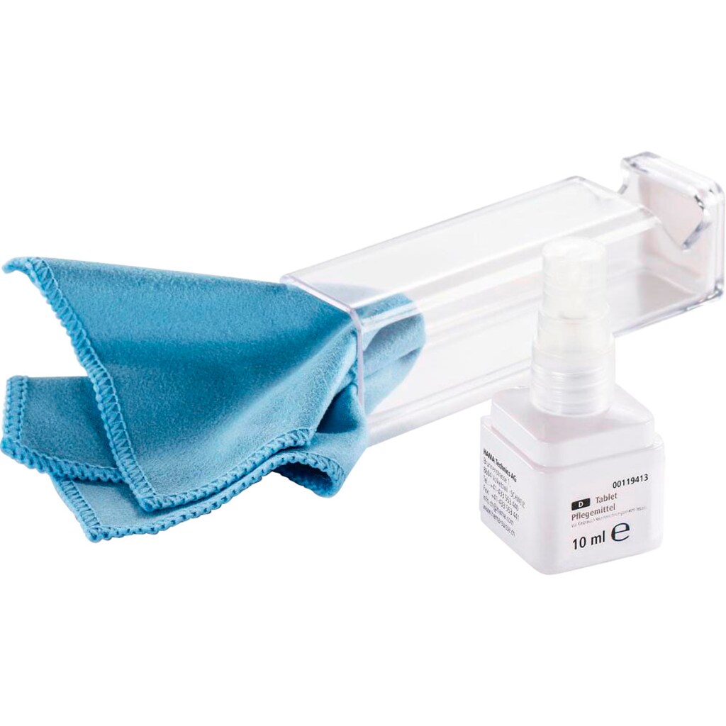 Hama Reinigungs-Set »Tablet-Reinigungsset inkl. Halter, 10 ml mit Mikrofasertuch Hygiene«, (3 St.)
